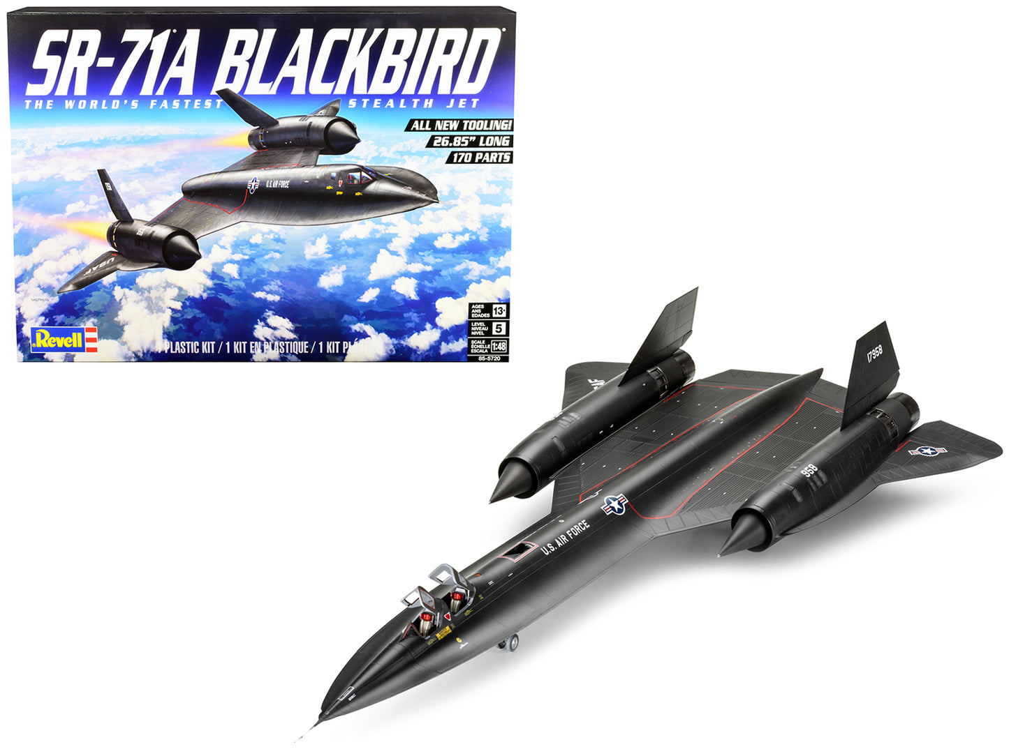 Level 5 Model Kit 1/48 Scale Lockheed SR-71A Blackbird Stealth Aircraft The Worl