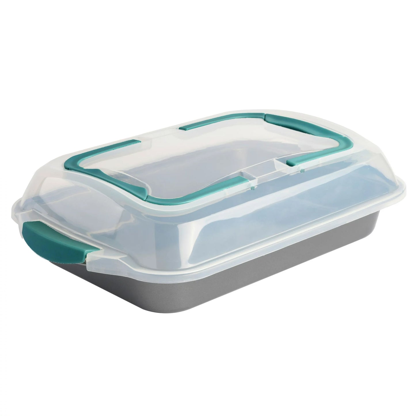 Spice By Tia Mowry 13 x 9" Rectangle Carbon Steel Roaster w Carrier in Teal