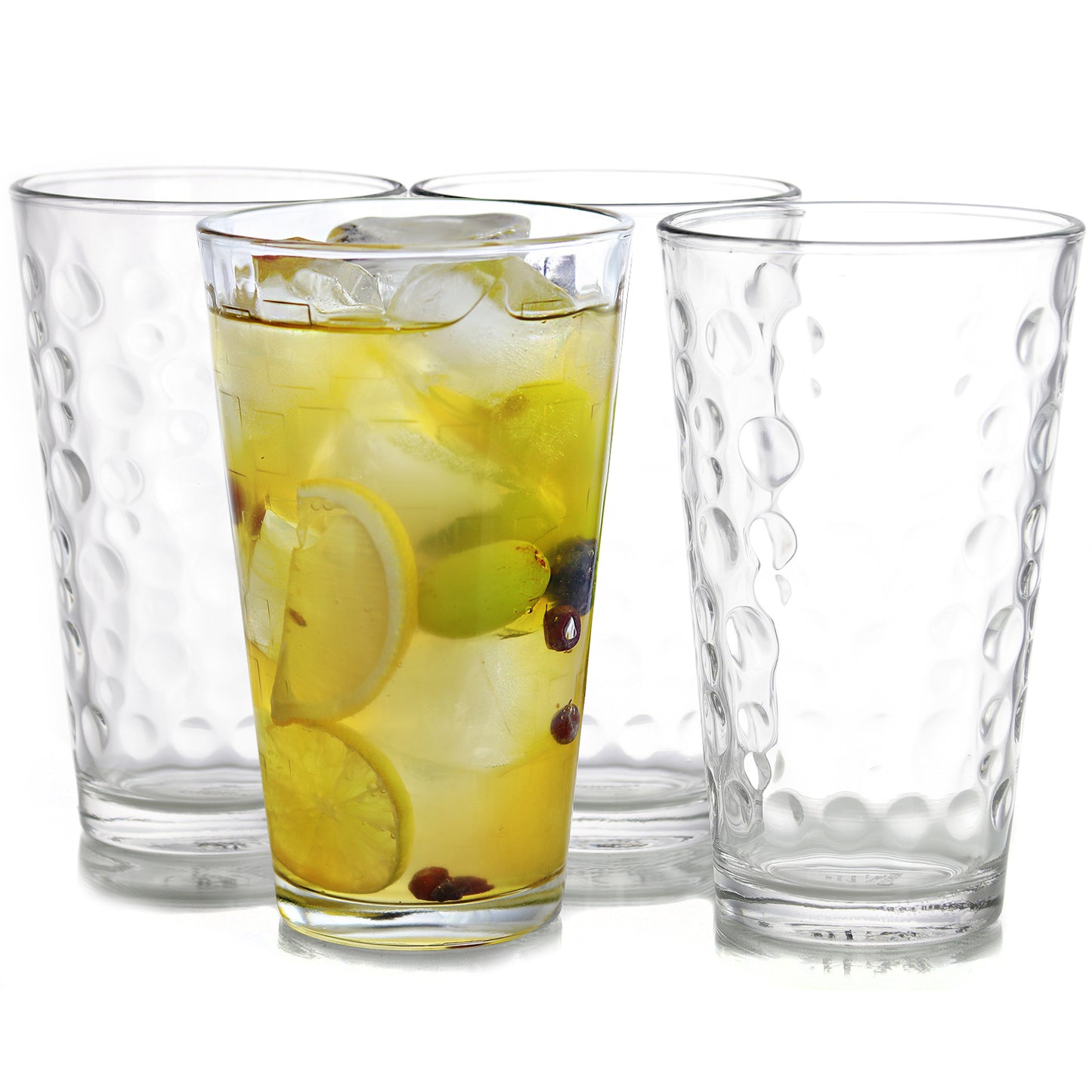 Gibson Home Great Foundations 4 Piece 16 oz Tumbler Set in Bubble Pattern