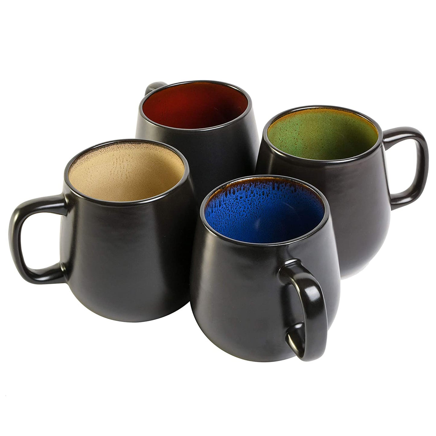 Gibson Home Soho Cafe 4 Piece 20 oz Stoneware Mug Set in Assorted Colors