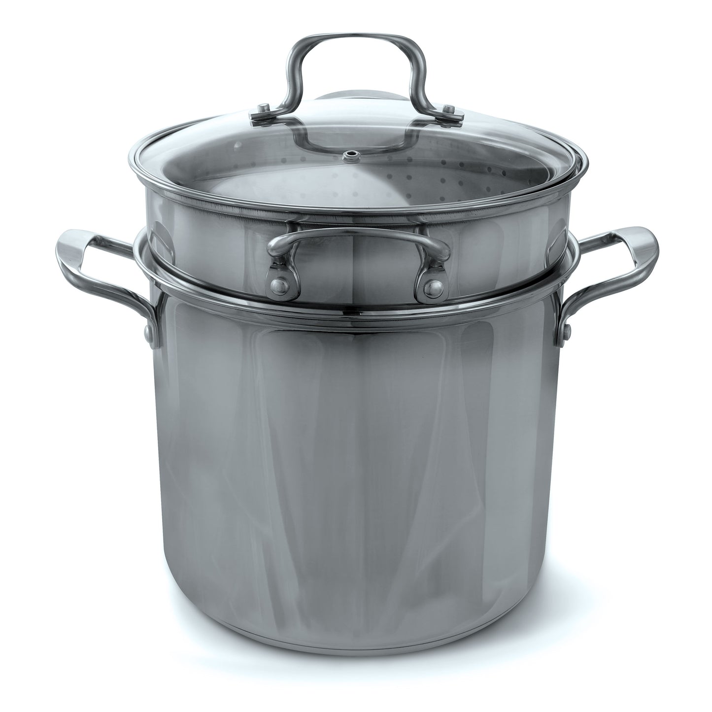 Gibson Home Mangia 12 Qt 4 Piece Stainless Steel Multi Pasta Pot Set