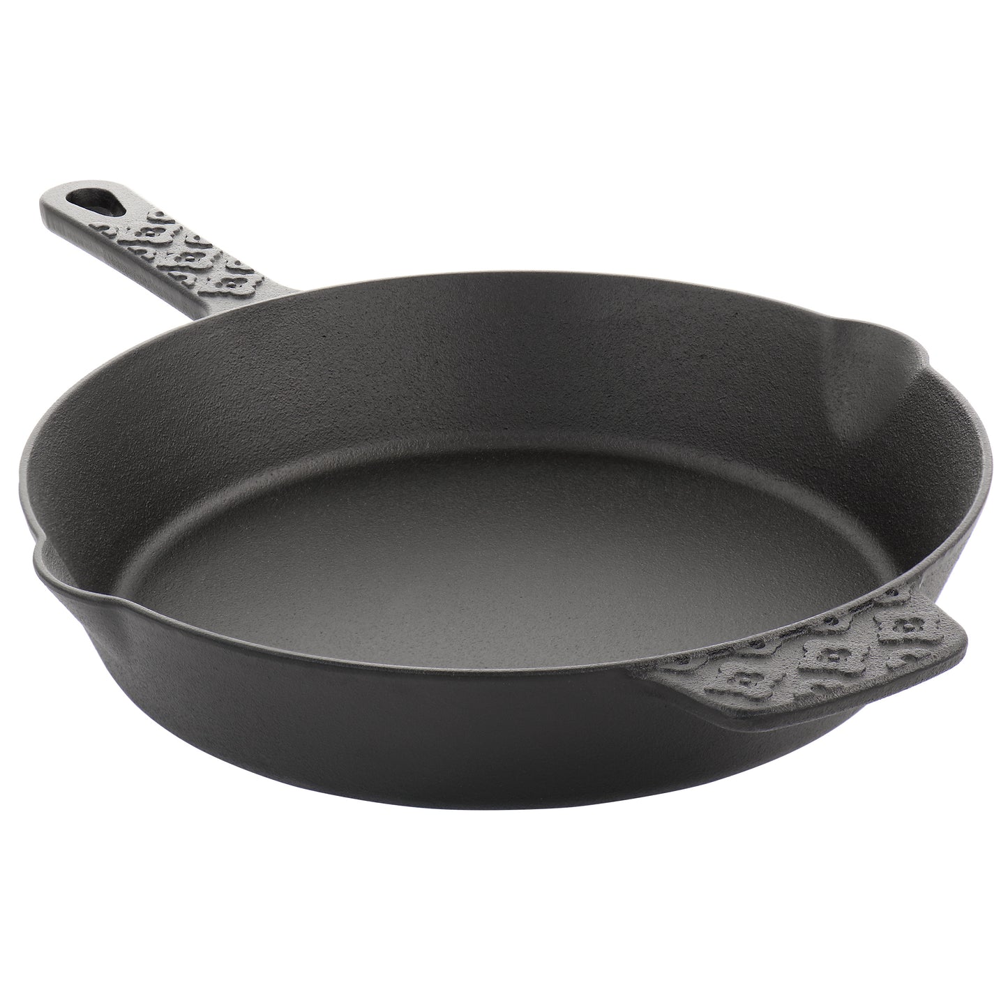 Spice By Tia Mowry Savory Saffron 12" Cast Iron Skillet w Pouring Spouts