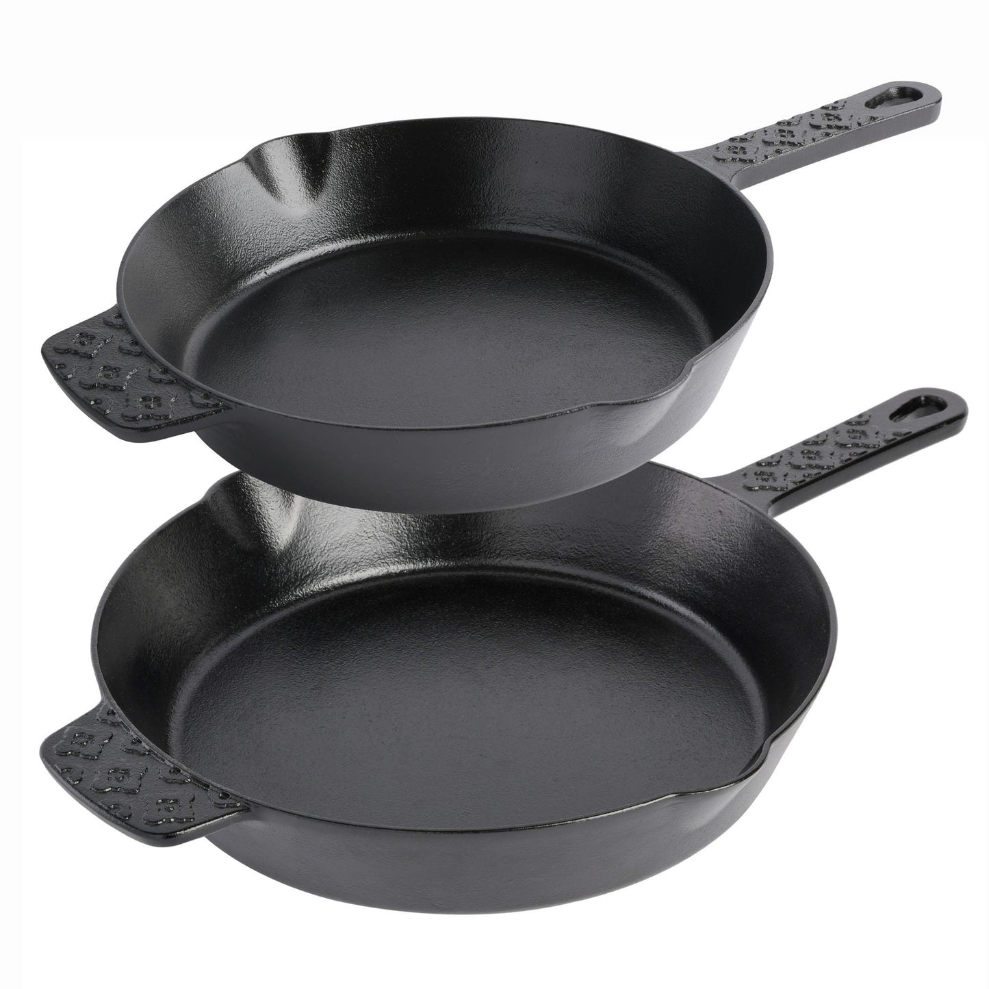 Spice by Tia Mowry Savory Saffron Pre-seasoned 2 Piece 10" & 12" Cast Iron Skil