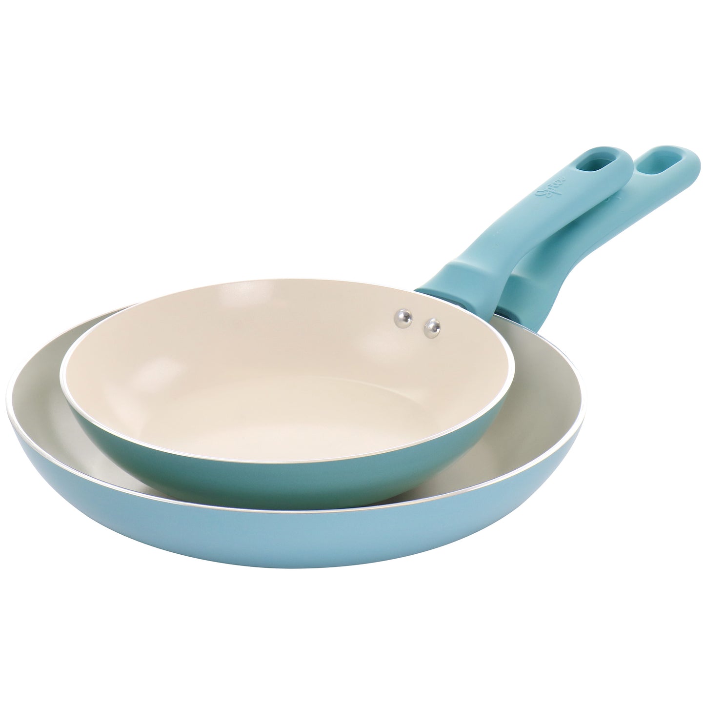 Spice by Tia Mowry Savory Saffron 2 Piece Ceramic Nonstick Aluminum Frying Pan