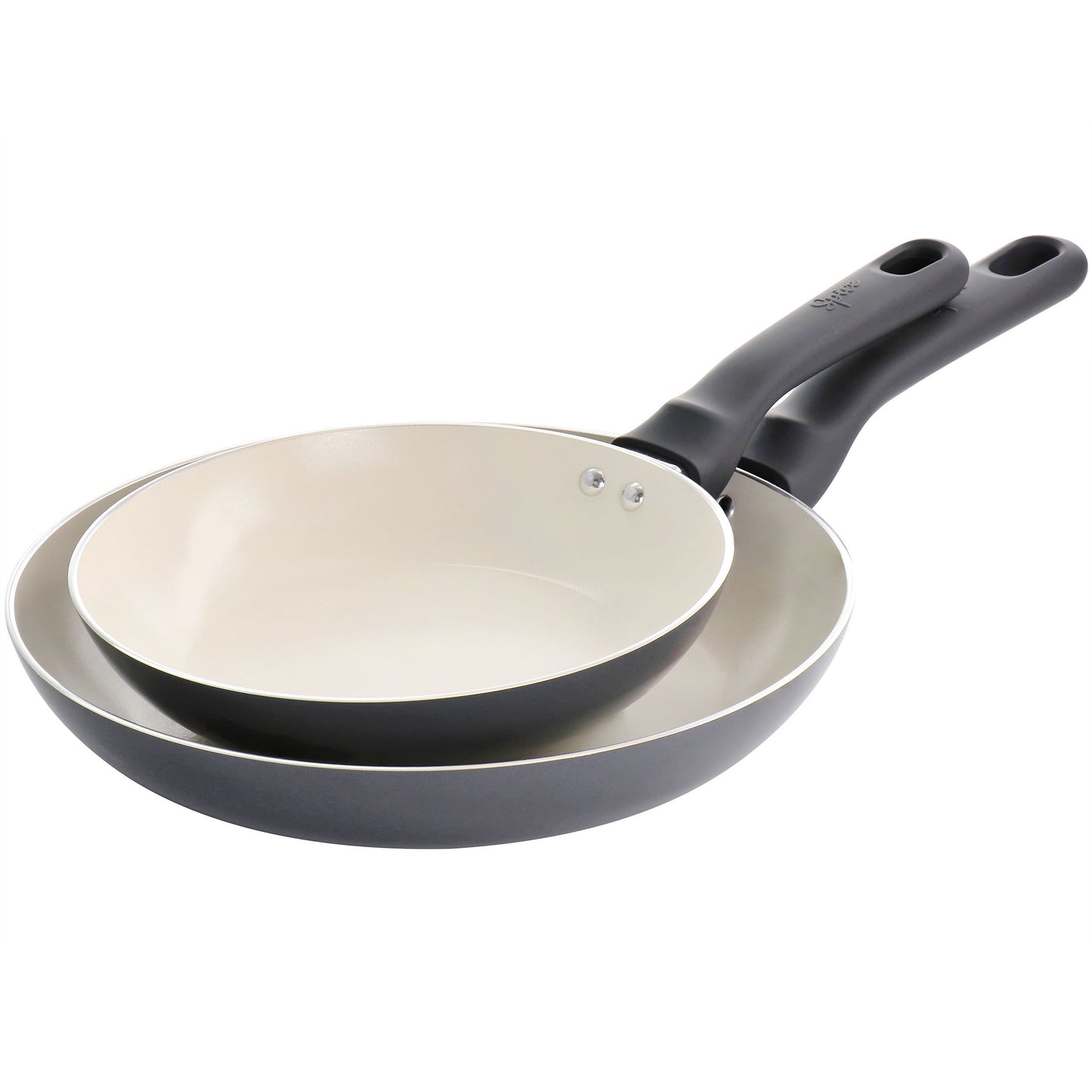 Spice by Tia Mowry Savory Saffron 2 Piece Ceramic Nonstick Aluminum Frying Pan