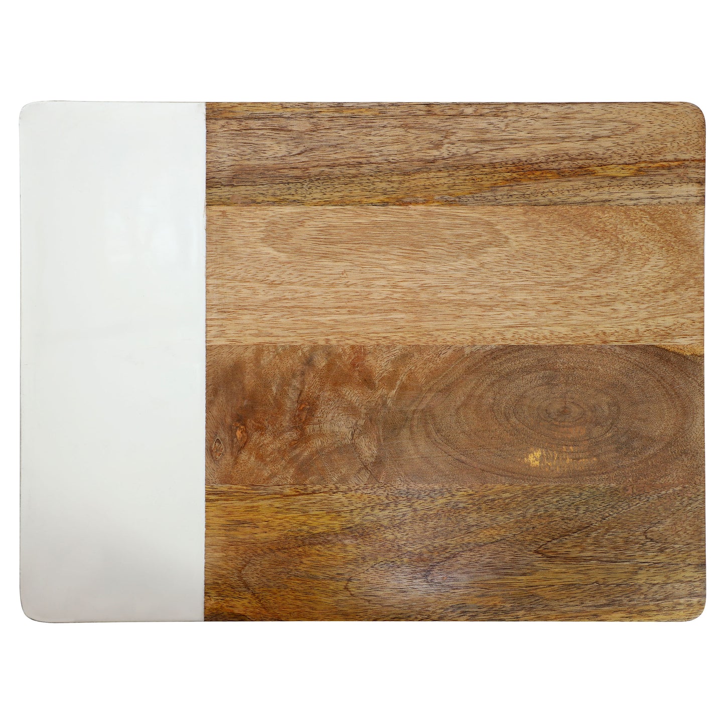 Gibson Home 16" Duo Tone Rectangular Wood Serving Platter