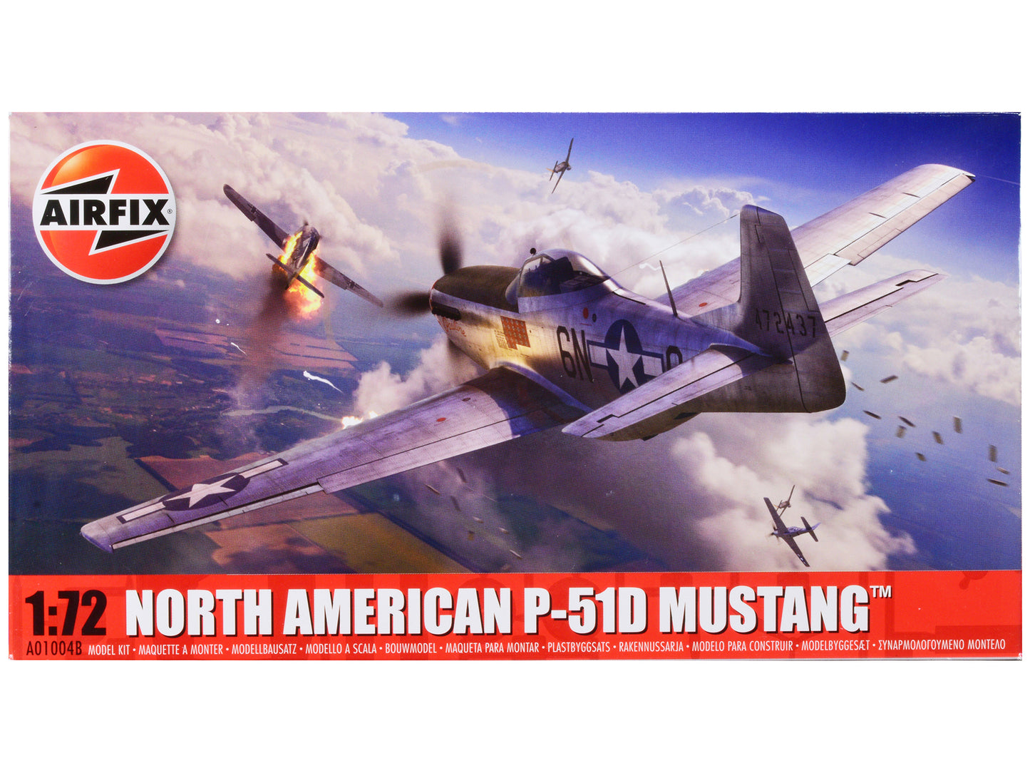 Level 1 Model Kit North American P-51D Mustang Fighter Aircraft 1/72 Plastic Mod