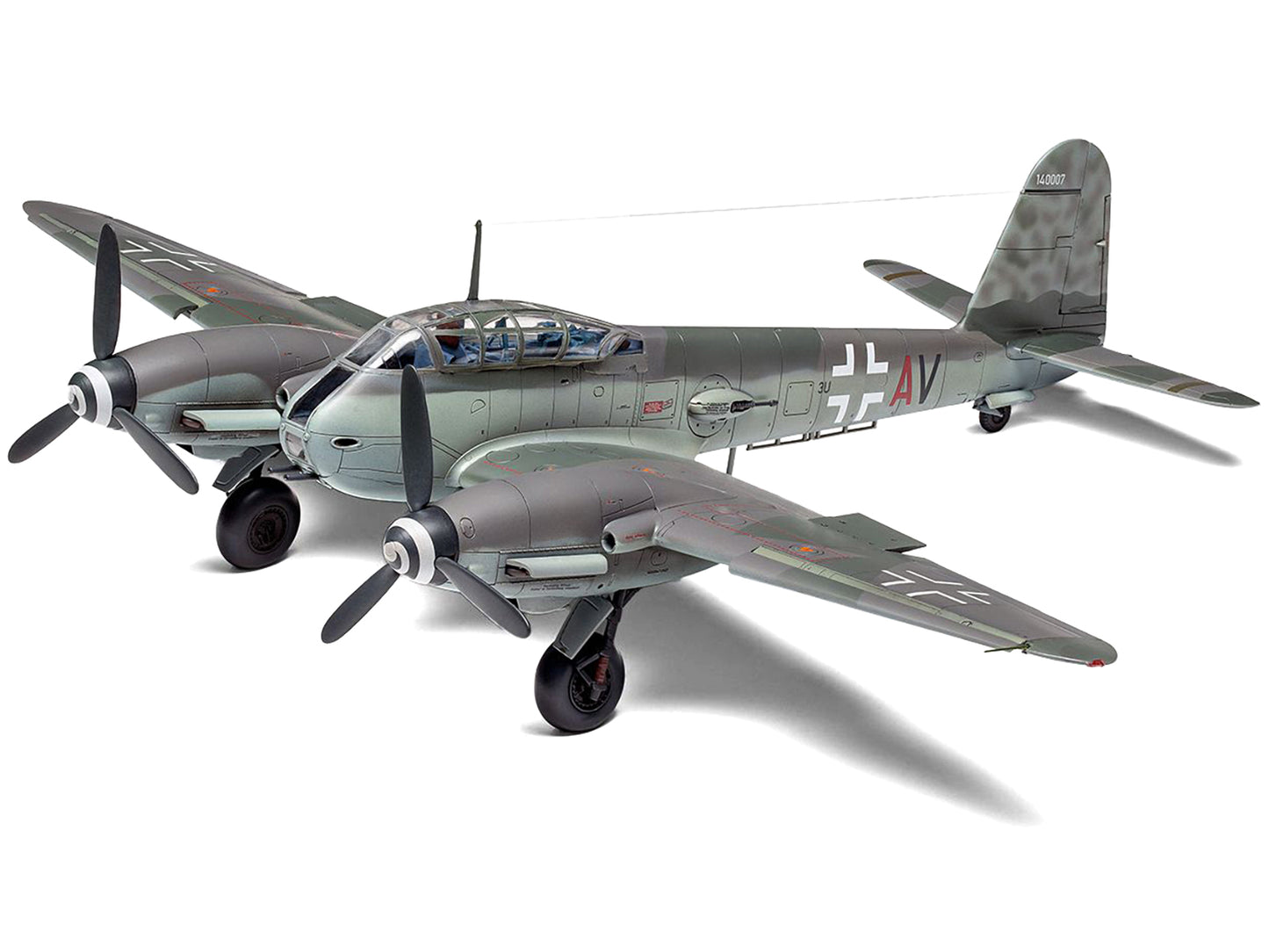 Level 2 Model Kit Messerschmitt Me410A-1/U2 & U4 Fighter-Bomber Aircraft 1/72