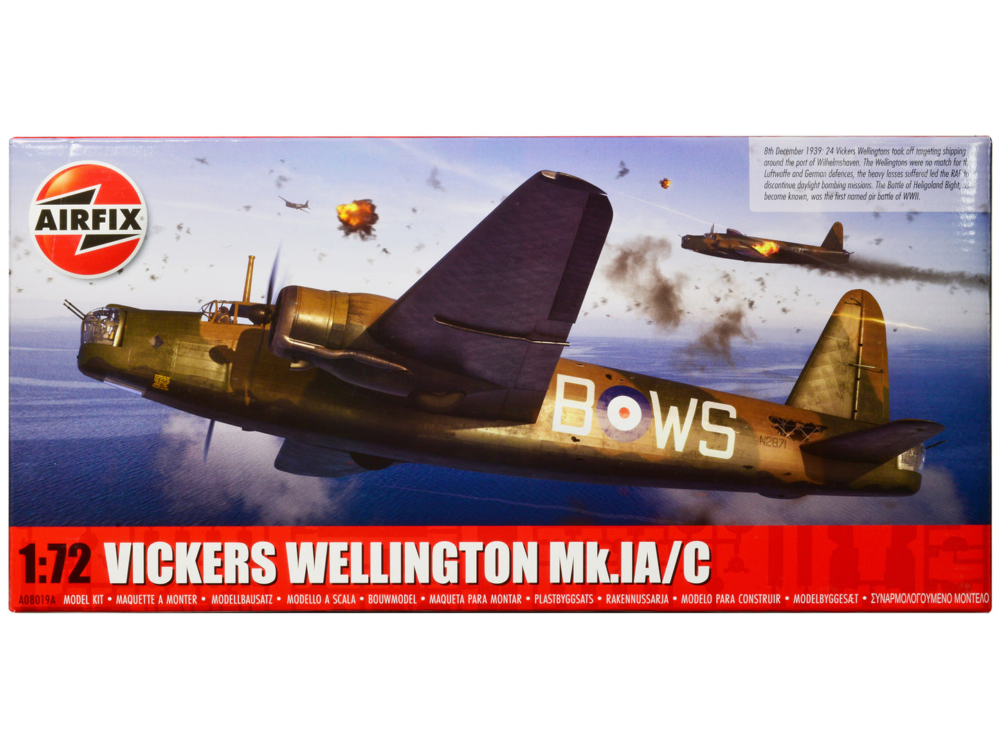 Level 3 Model Kit Vickers Wellington Mk.IA/C Bomber Aircraft w 2 Scheme Options