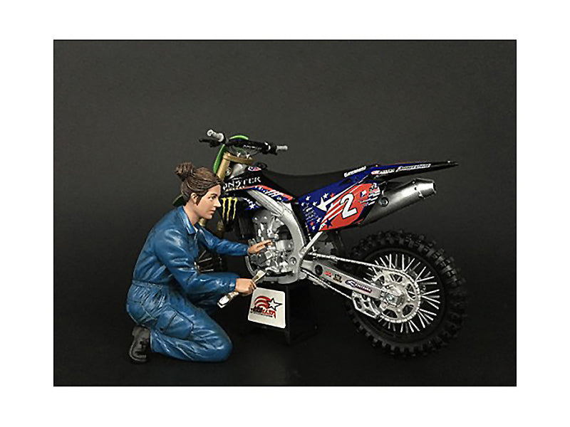 Mechanic Chole Figurine for 1/12 Scale Motorcycle Models American Diorama