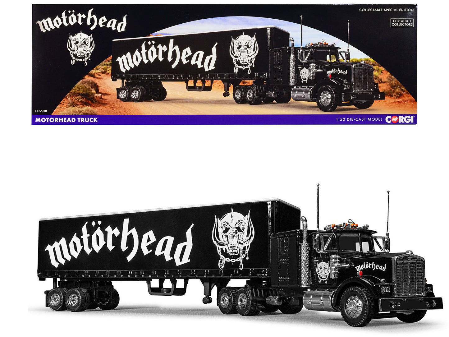 Motorhead Transport Truck Black 1/50 Diecast Corgi
