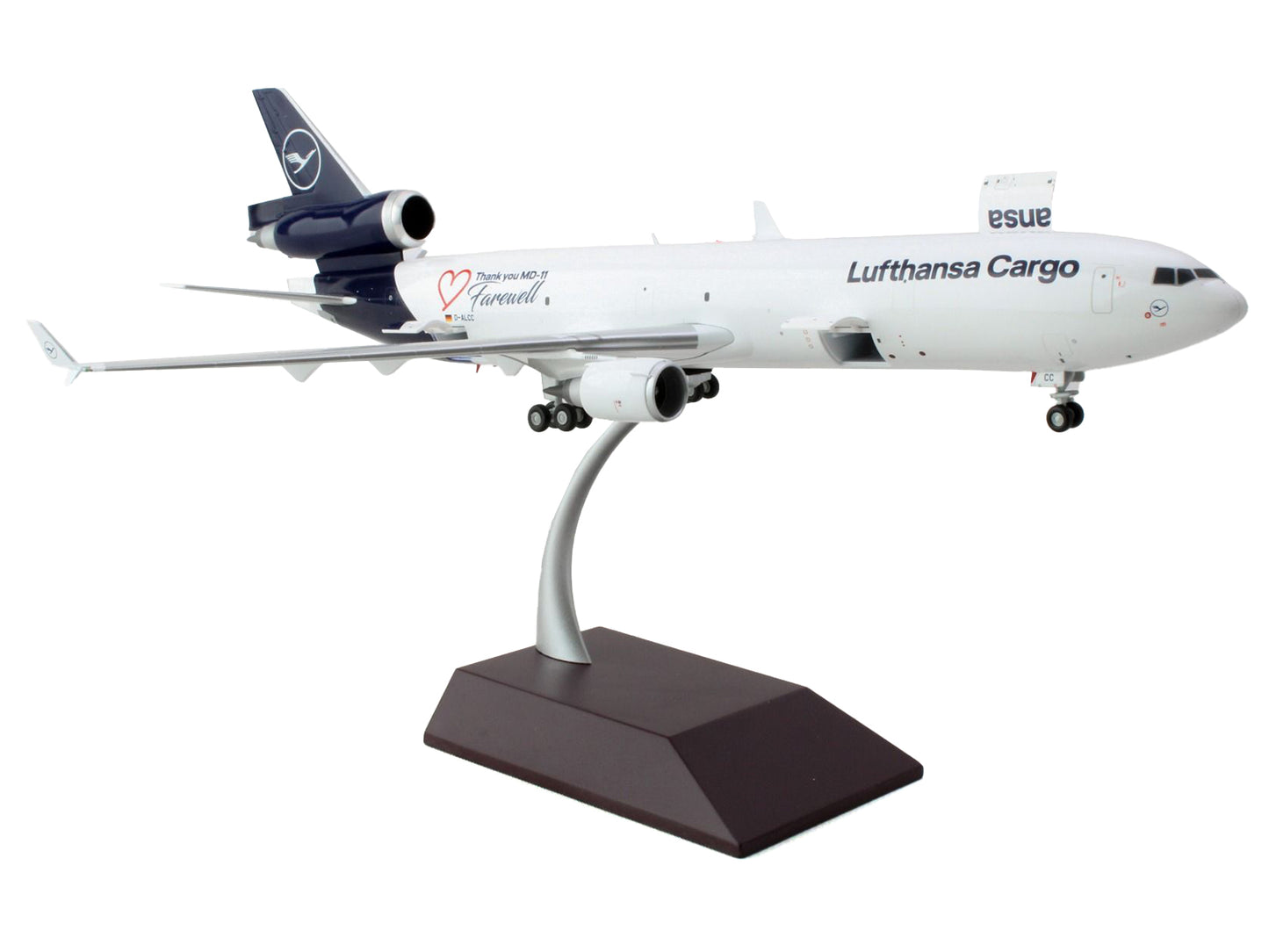 McDonnell Douglas MD-11F Commercial Aircraft Lufthansa Cargo White w Blue Tail