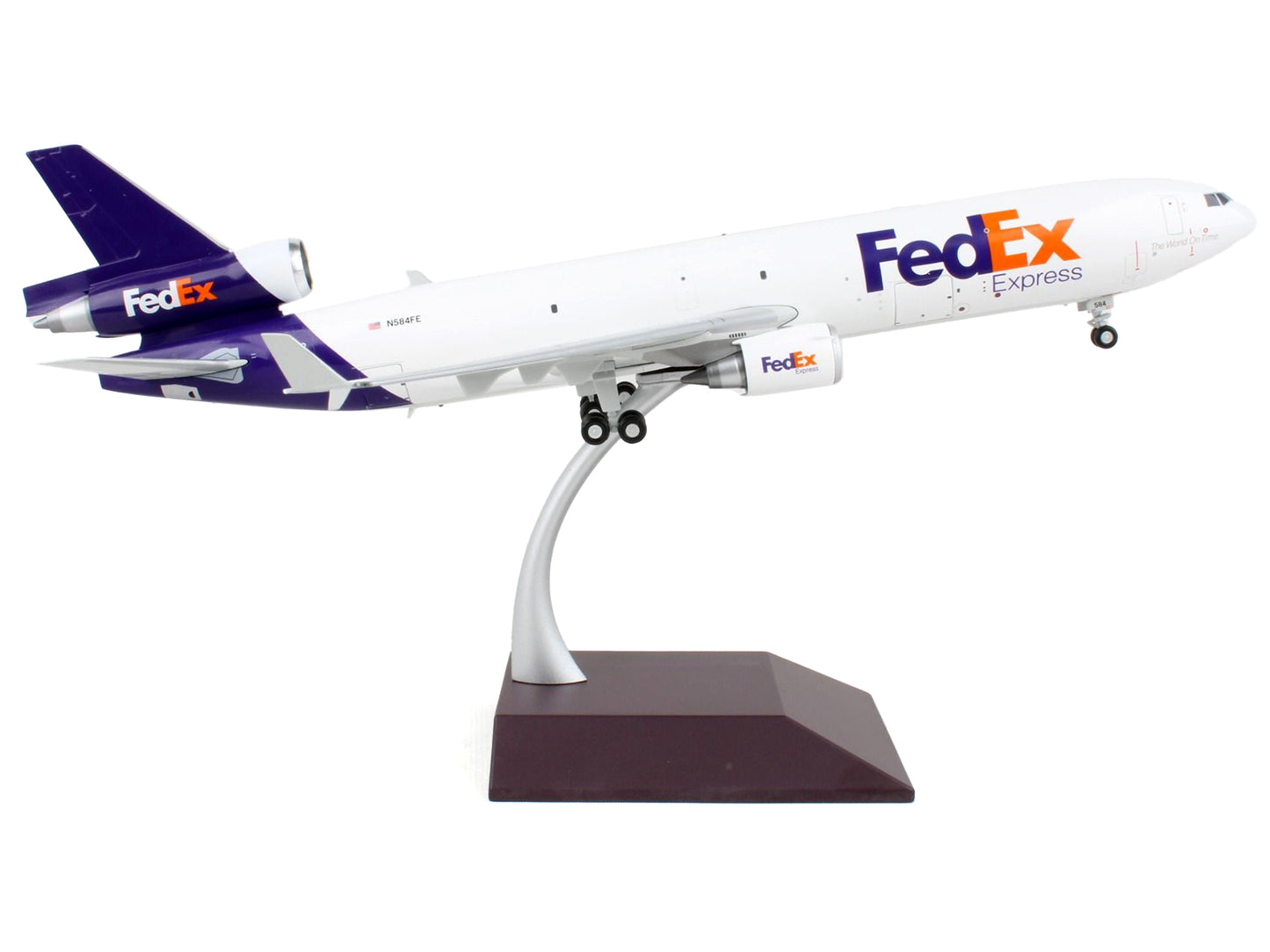 McDonnell Douglas MD-11F Commercial Aircraft Federal Express White w Purple Tail