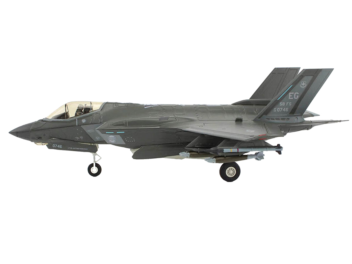 Lockheed F-35A Lightning II Aircraft 1/72 Diecast Model 58th FS Elgin AFB United