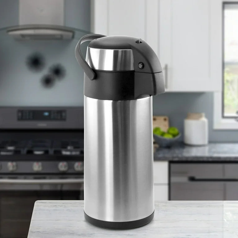 MegaChef 5 Liter Stainless Steel Airpot Hot Water Dispenser for Coffee & Tea