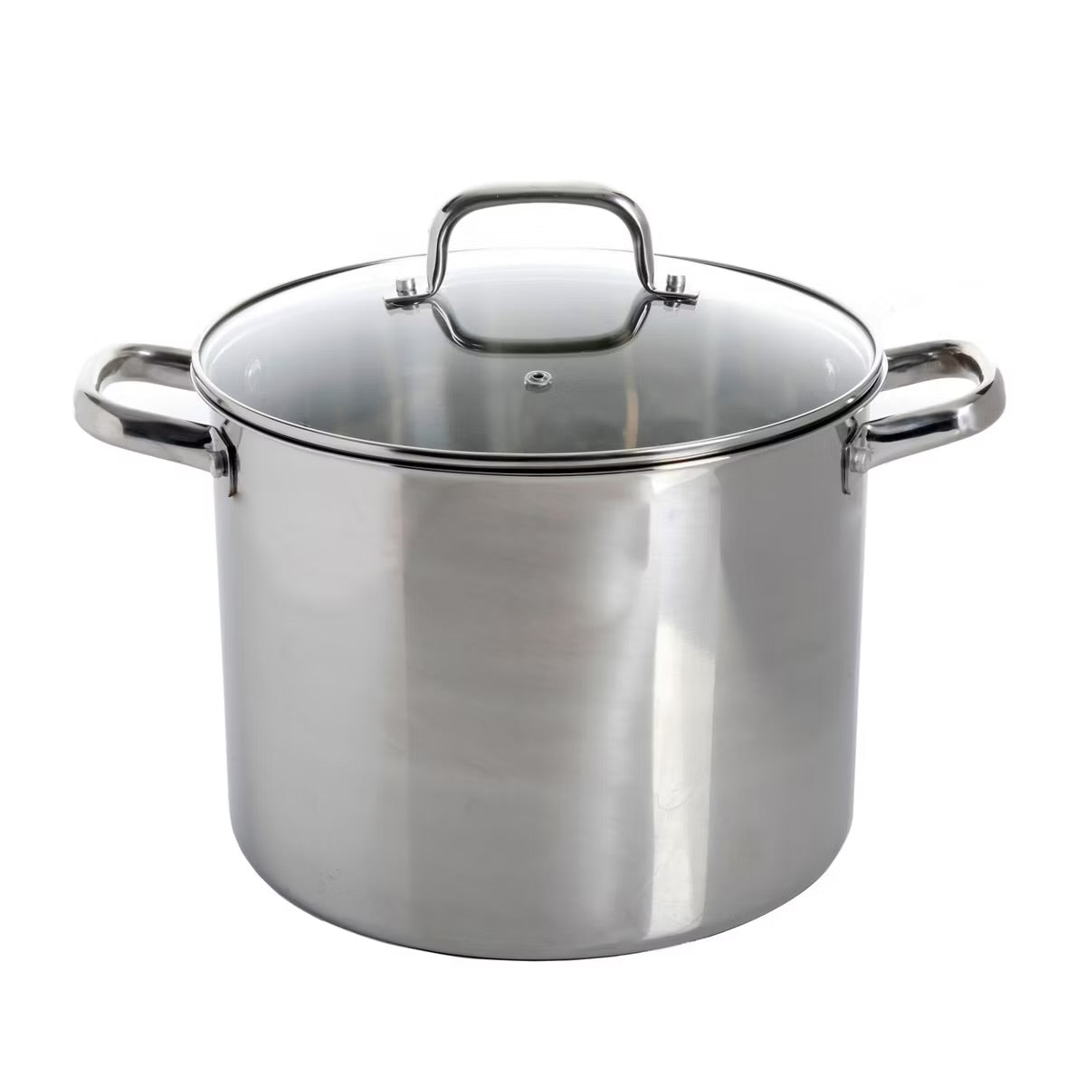 Oster Adenmore 12 Quart Stainless Steel Stock Pot w Tempered Glass Lid