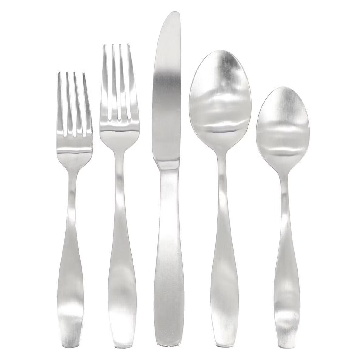 Gibson Home Karlton 20 Piece Stainless Steel Flatware Set in Matte Silver
