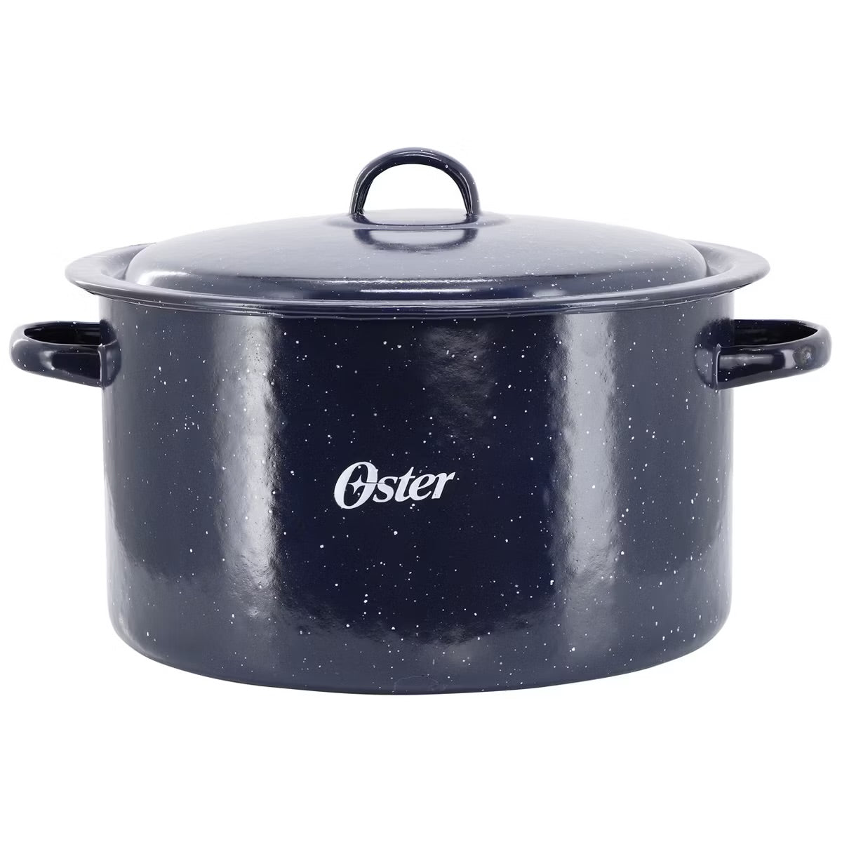 Oster Castillo 11 Quart Enamel on Steel Blue 12” Stock Pot w Lid