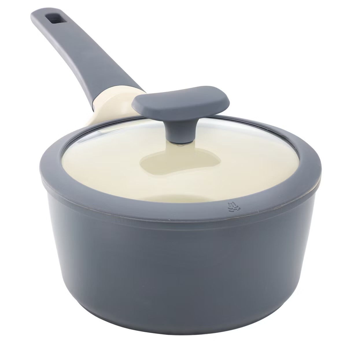 Oster Rooney 2 Quart Gray Ceramic Nonstick Aluminum Saucepan w Lid