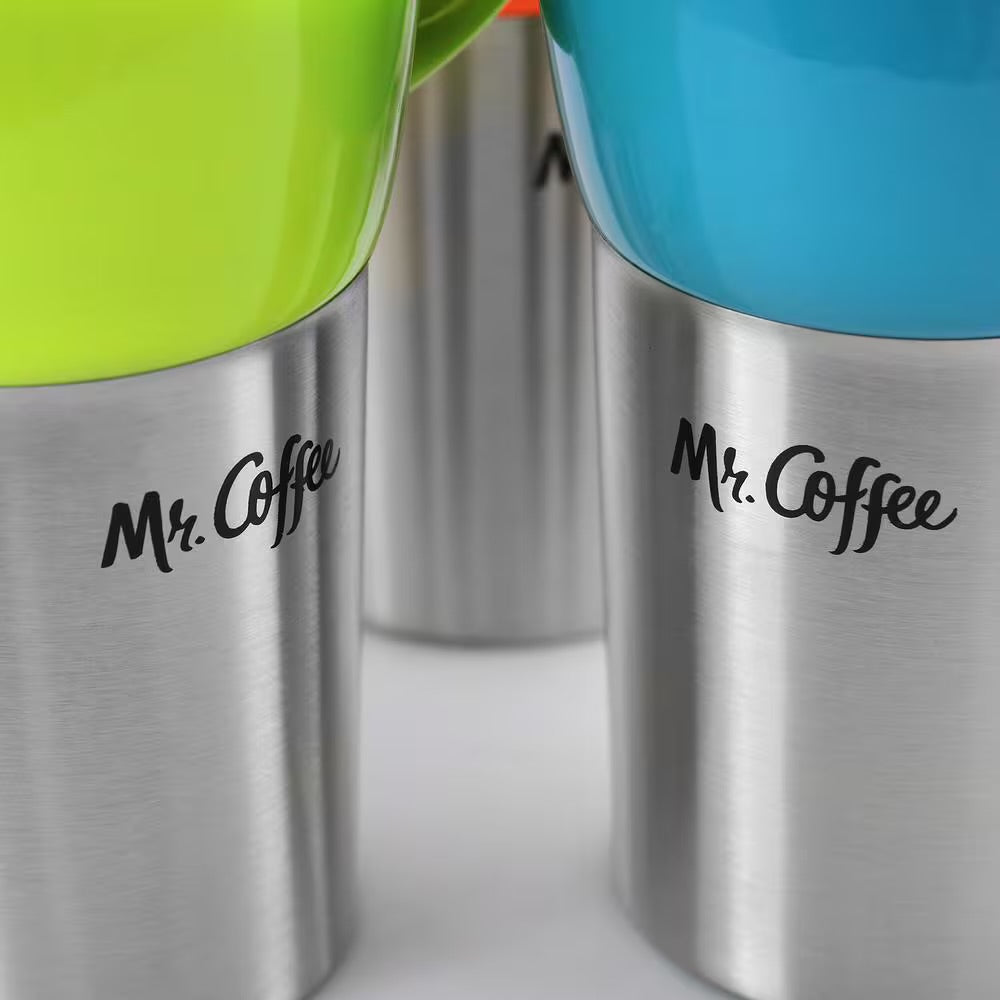 Mr. Coffee Traverse 3 Piece 16 oz Stainless Steel & Ceramic Travel Mug & Lid in