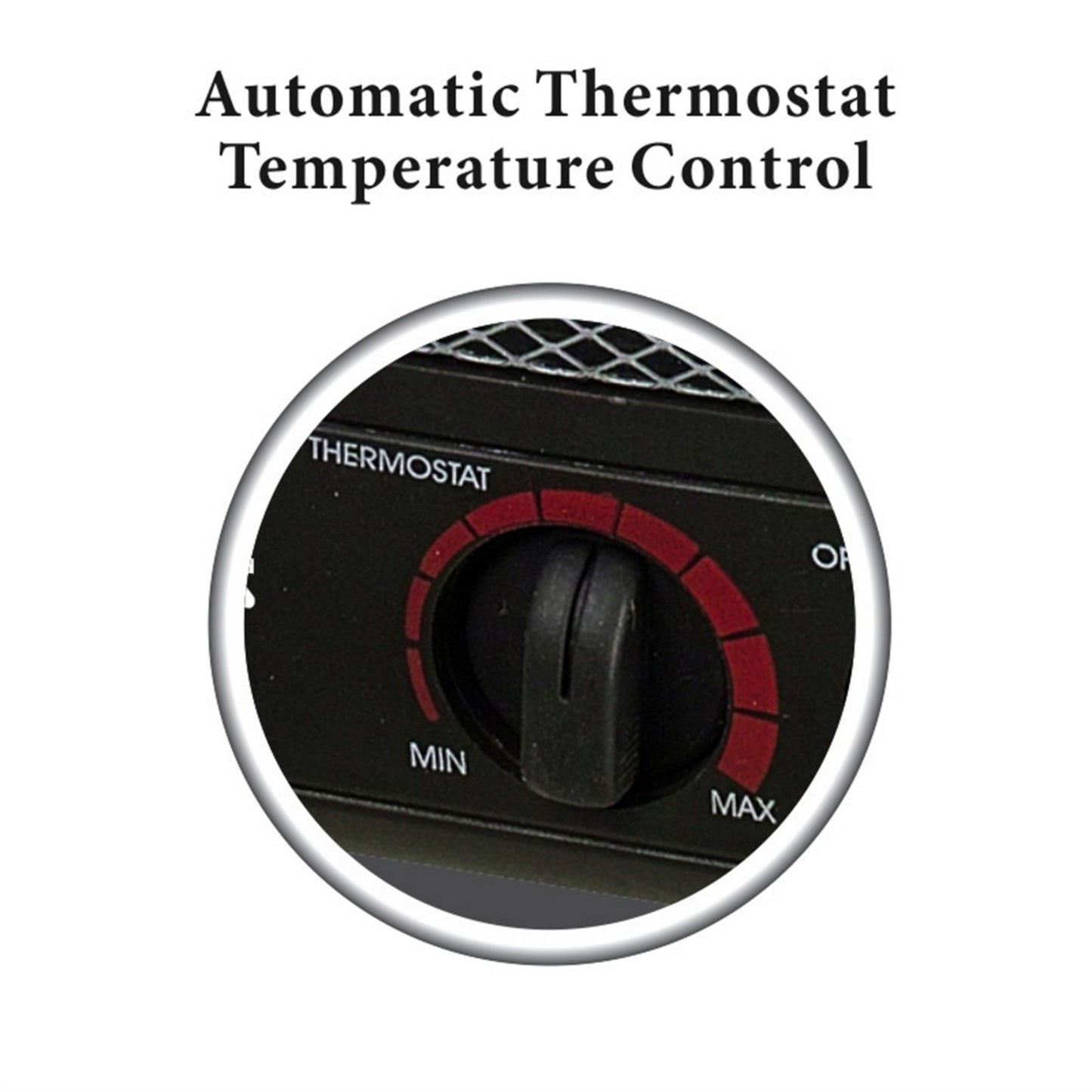 Optimus 1500W Portable Compact Ceramic Space Heater w Safety Overheat Cut Off