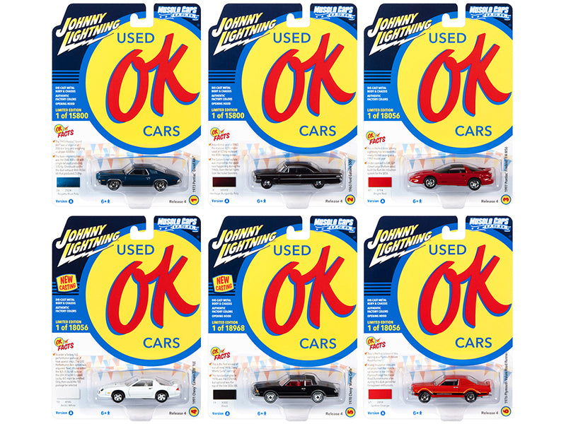 Muscle Cars USA 2021 Release 4 OK Used Cars Set A of 6 Pcs 1/64 Diecast Cars Jo