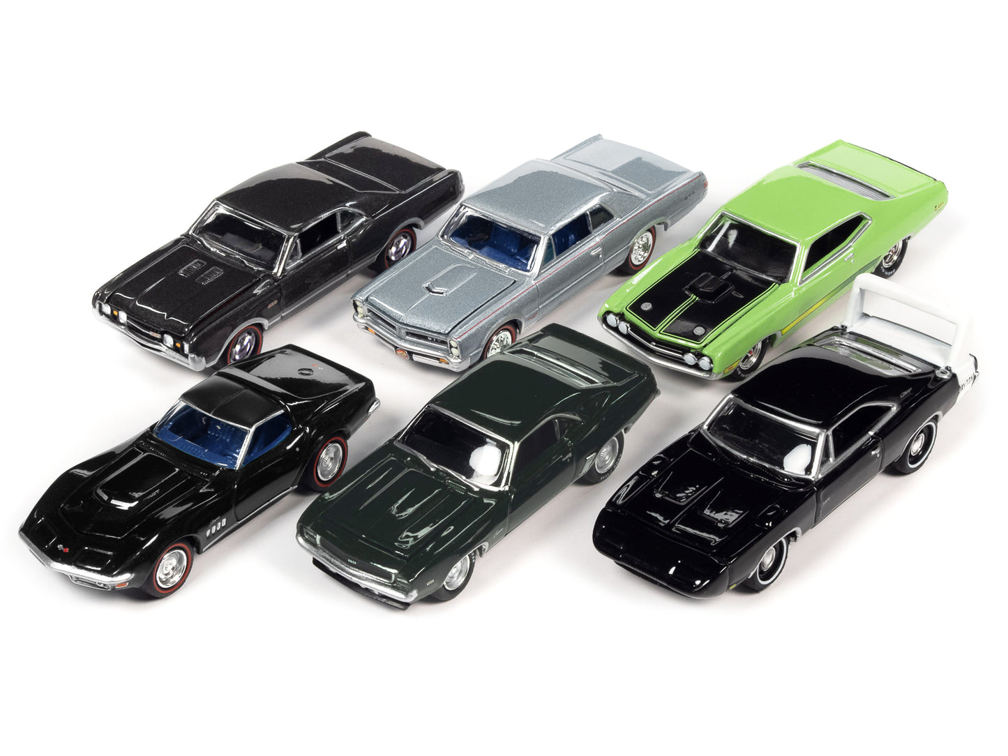Muscle Cars USA 2022 Set B of 6 Pcs Release 3 1/64 Diecast Cars Johnny Lightnin