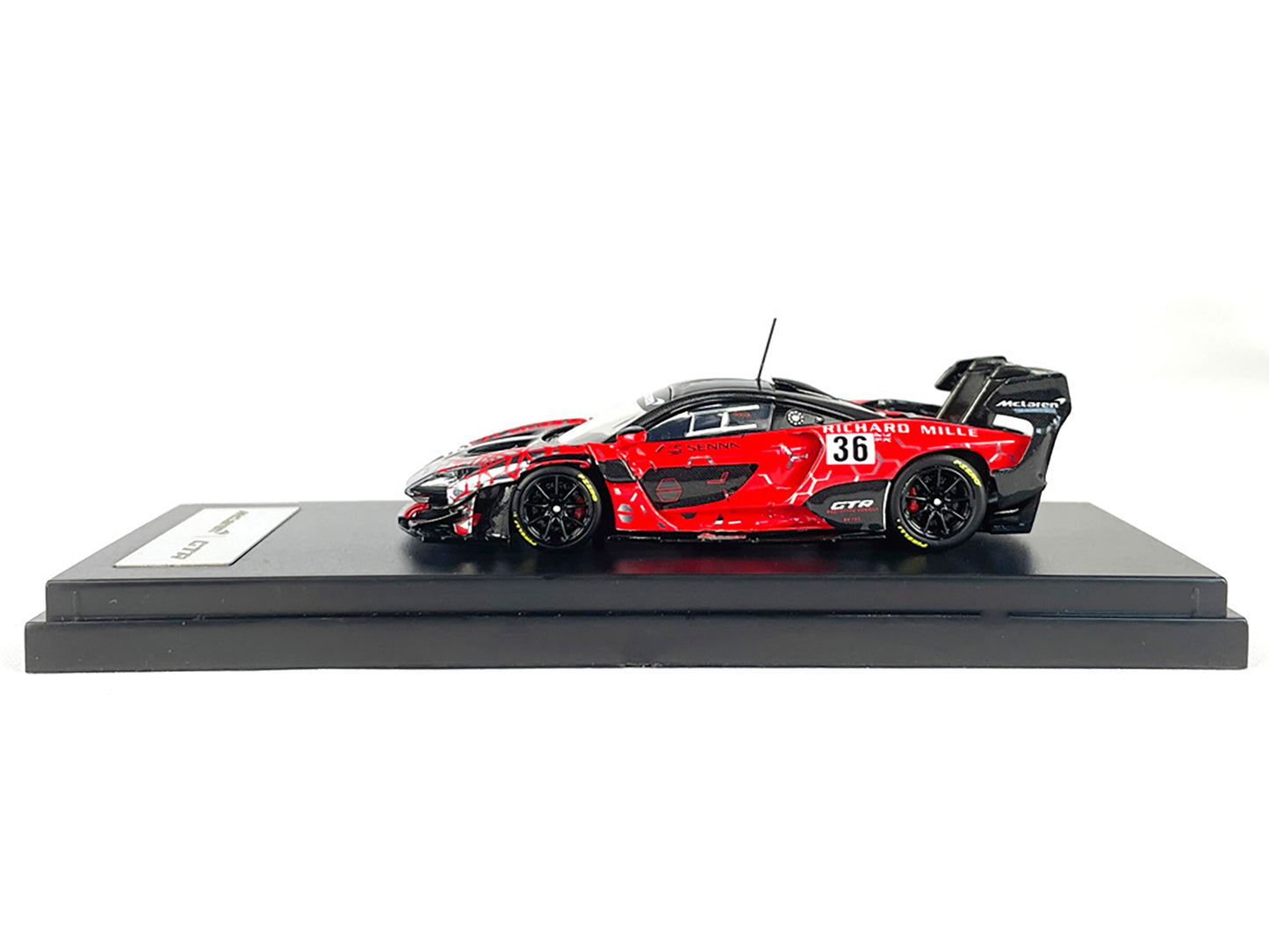 McLaren Senna GTR #36 Red w Black Top & Graphics 1/64 Diecast Model Car LCD Mode