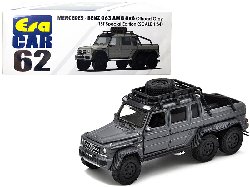 Mercedes Benz G63 AMG 6x6 Pickup Truck w Roof Rack Offroad Gray 1st Special Edi