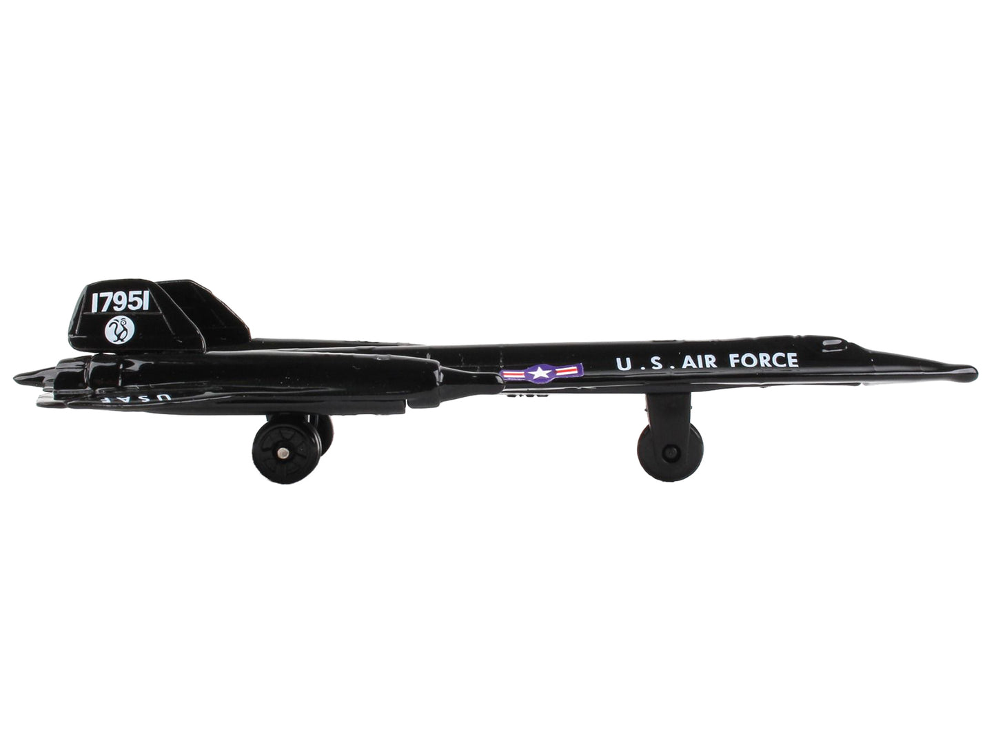 Lockheed SR-71 Blackbird Aircraft Black United States Air Force w Runway Sectio