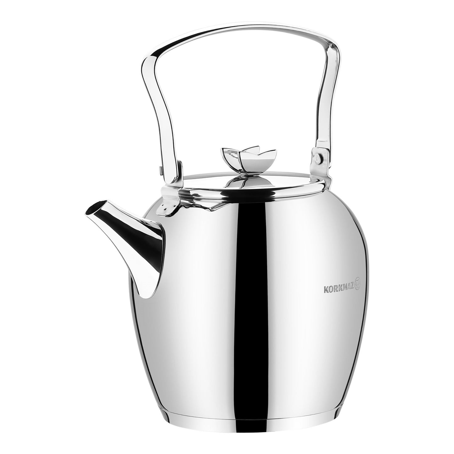 Korkmaz Butterfly 2.3 Liter Stainless Steel Kettle w Lid in Silver