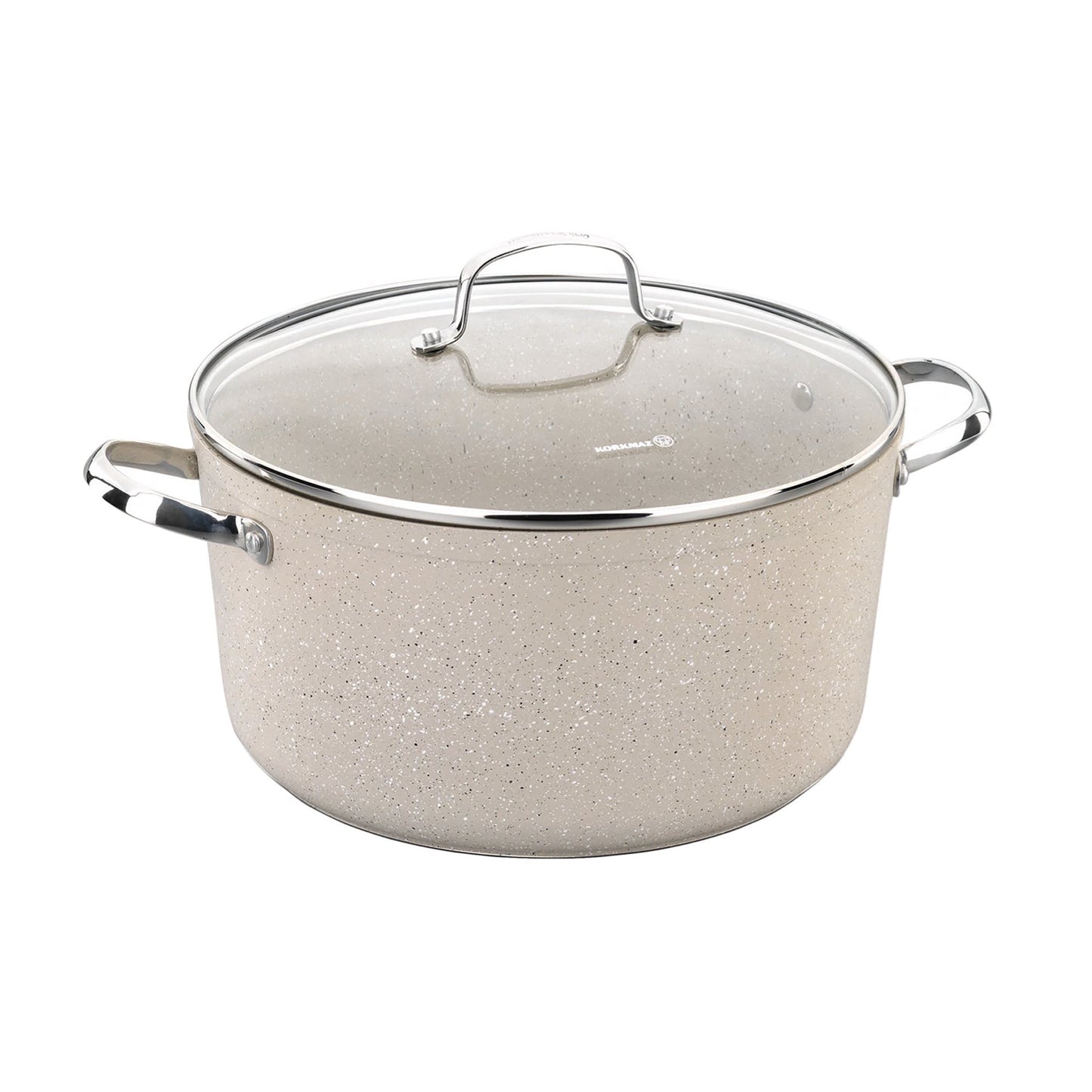 Korkmaz Granita 3 L Aluminum Nonstick Casserole w Lid in Tan