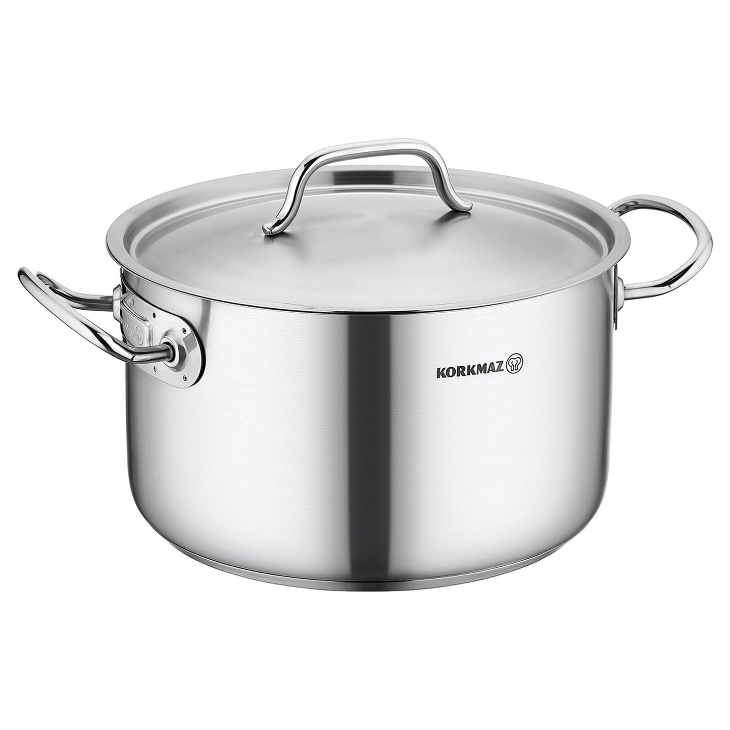 Korkmaz Gastro Proline 6.2 L Stainless Steel Casserole w Lid in Silver
