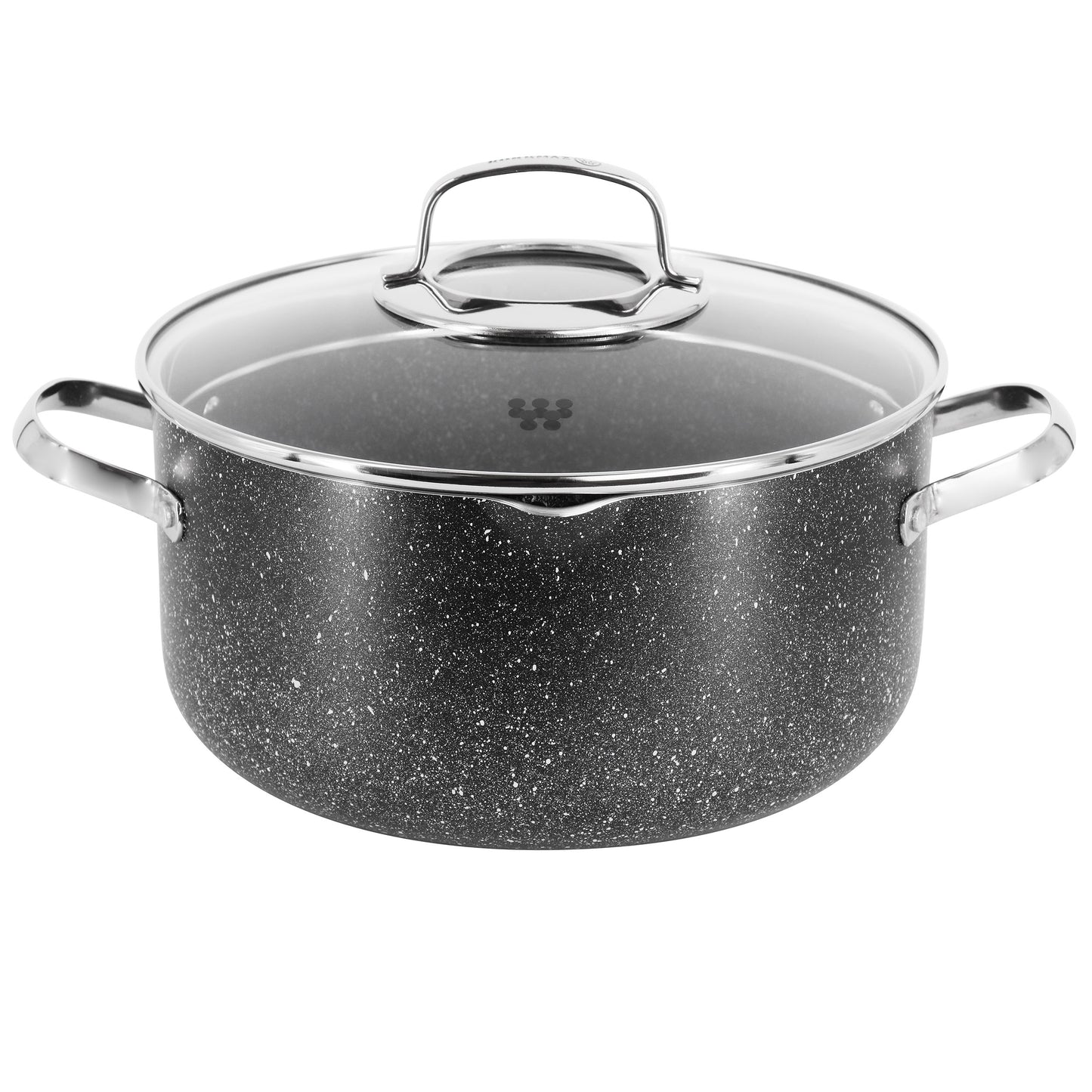 Korkmaz Galaksi Non Stick 9.5" 5 L Casserole w Lid in Black