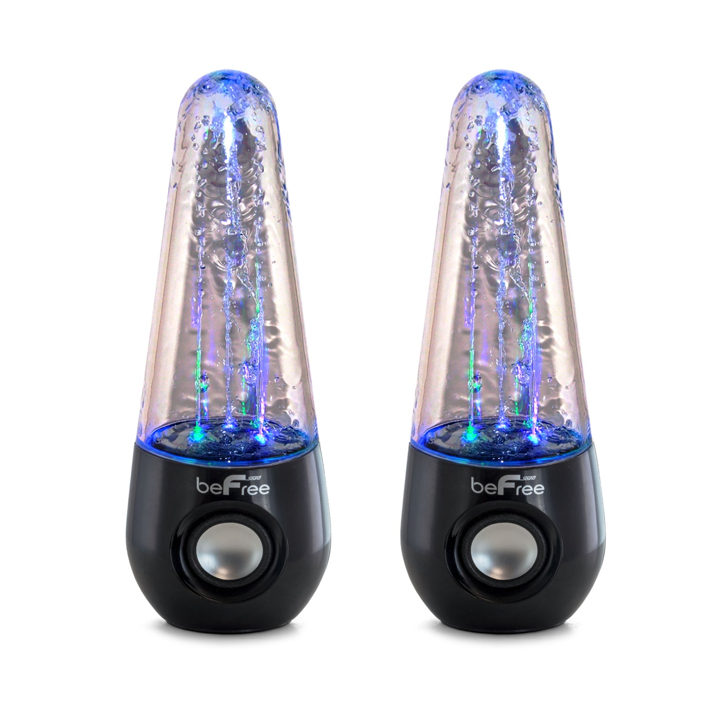 beFree BFS-165 LED Dancing Water Multimedia Computer Desk Speakers w Bluetooth