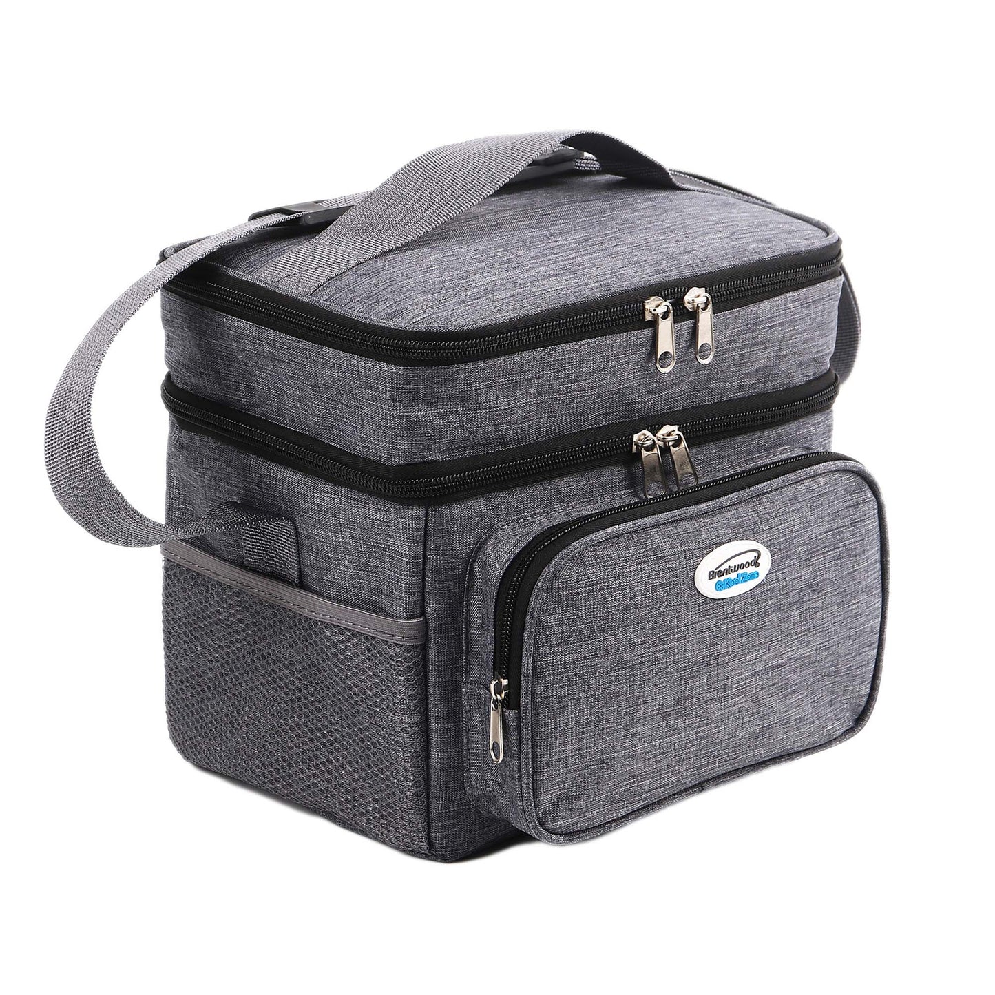 Brentwood Kool Zone 6 Can Insulated Cooler Bag in Grey w Hard Liner