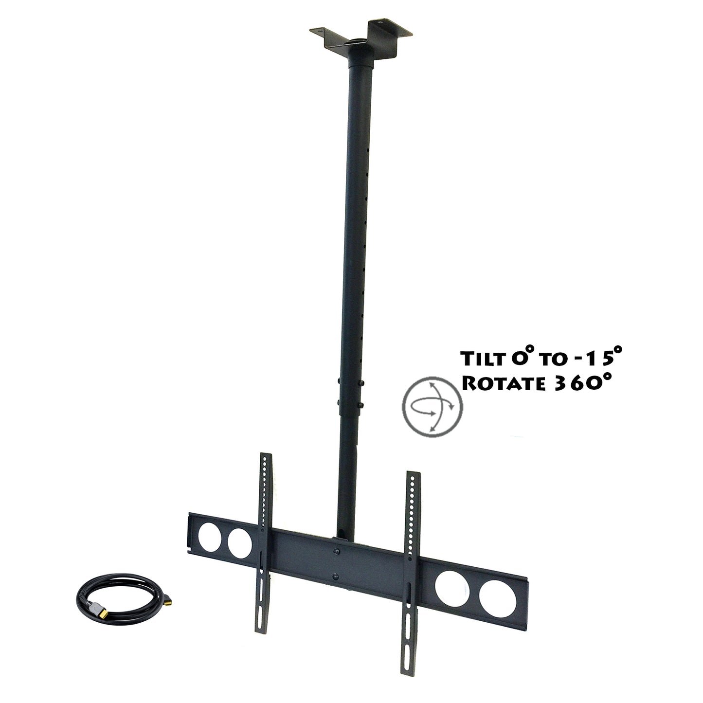 MegaMounts Heavy Duty Tilting Ceiling Televeision Mount for 37" to 70" LCD LED