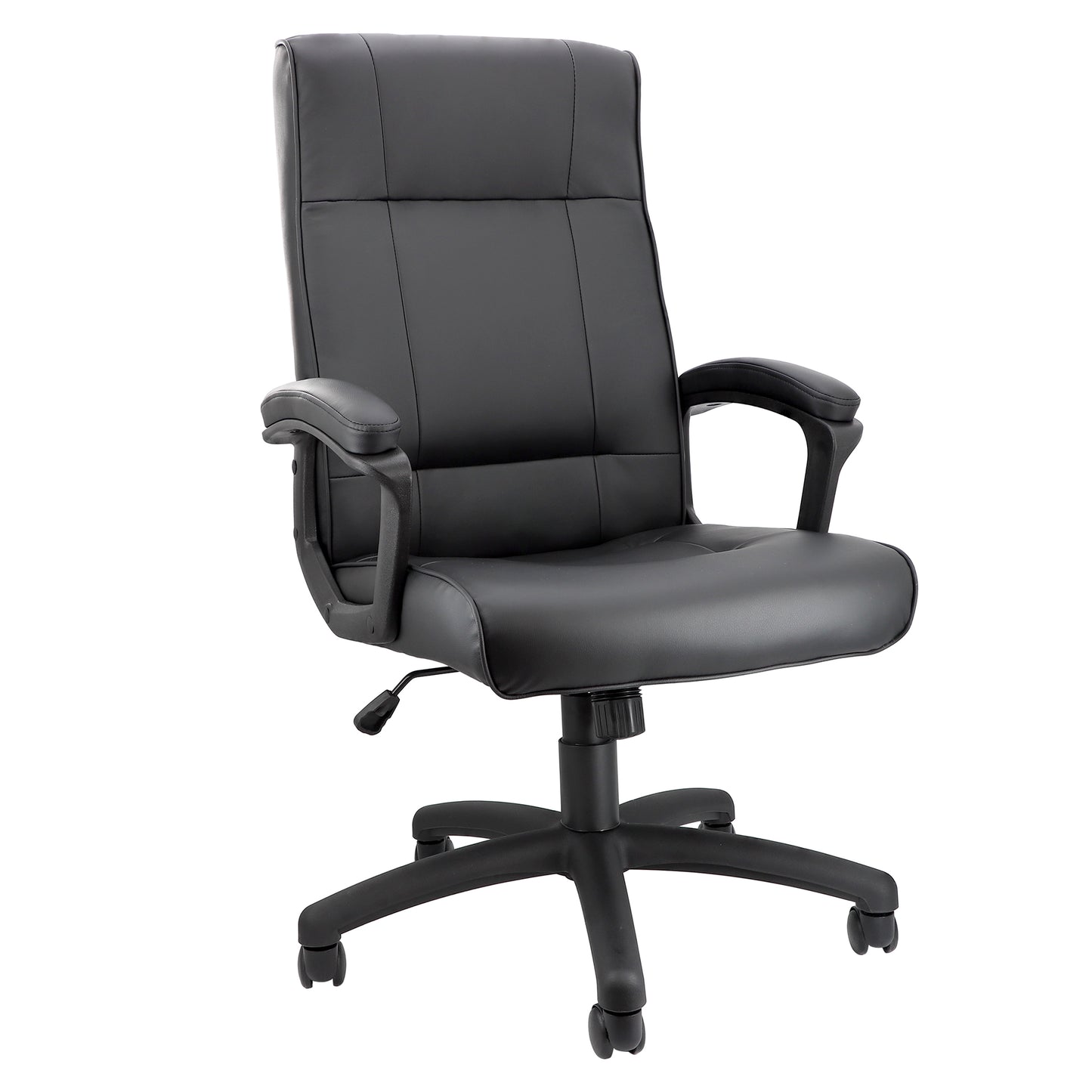 Elama High Back Adjustable Faux Leather Office Chair Black