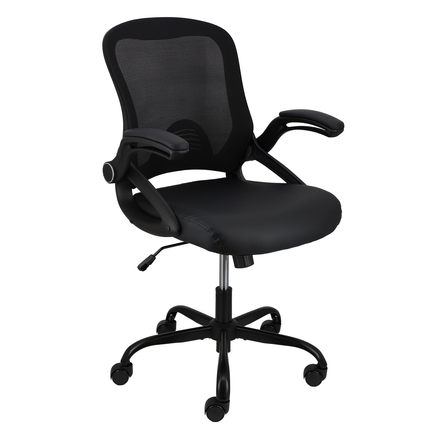 Elama Mid Back Adjustable Mesh & Fabric Office Chair Black
