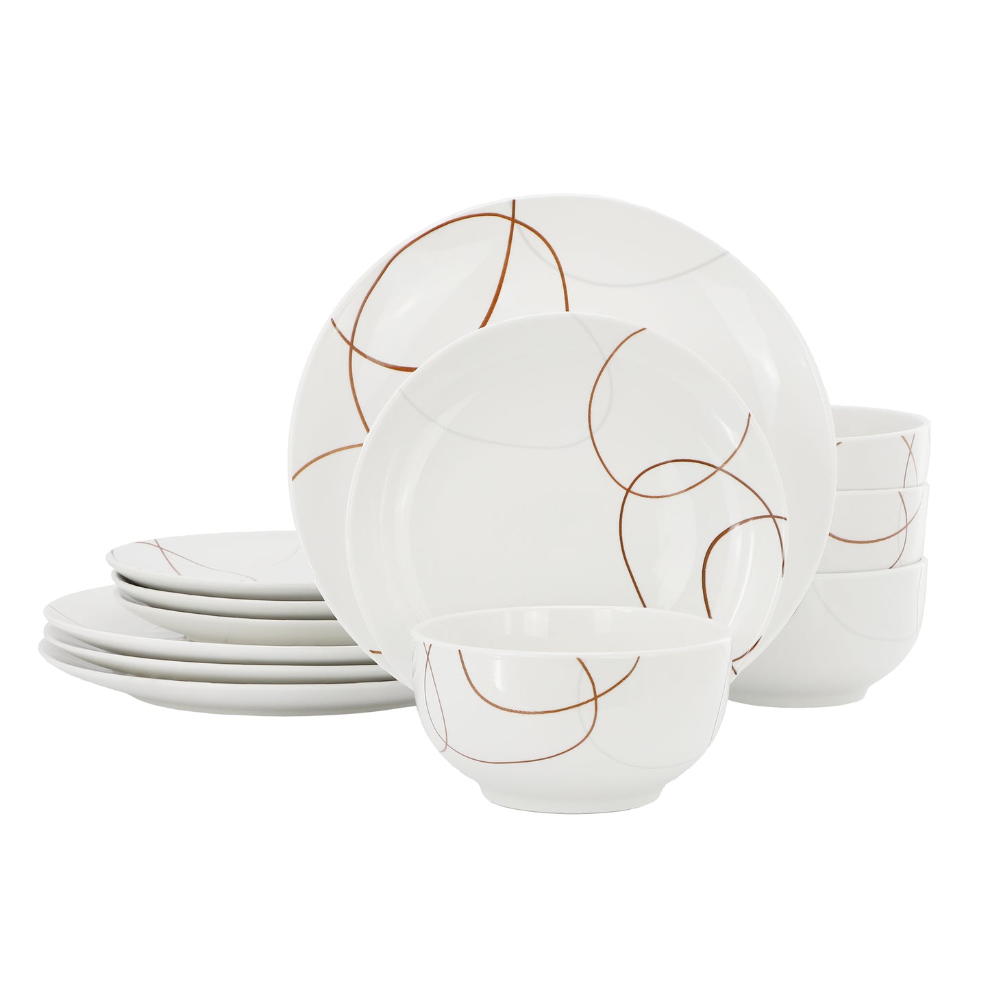 Elama Sydney 12 Piece Porcelain Dinnerware Set for 4