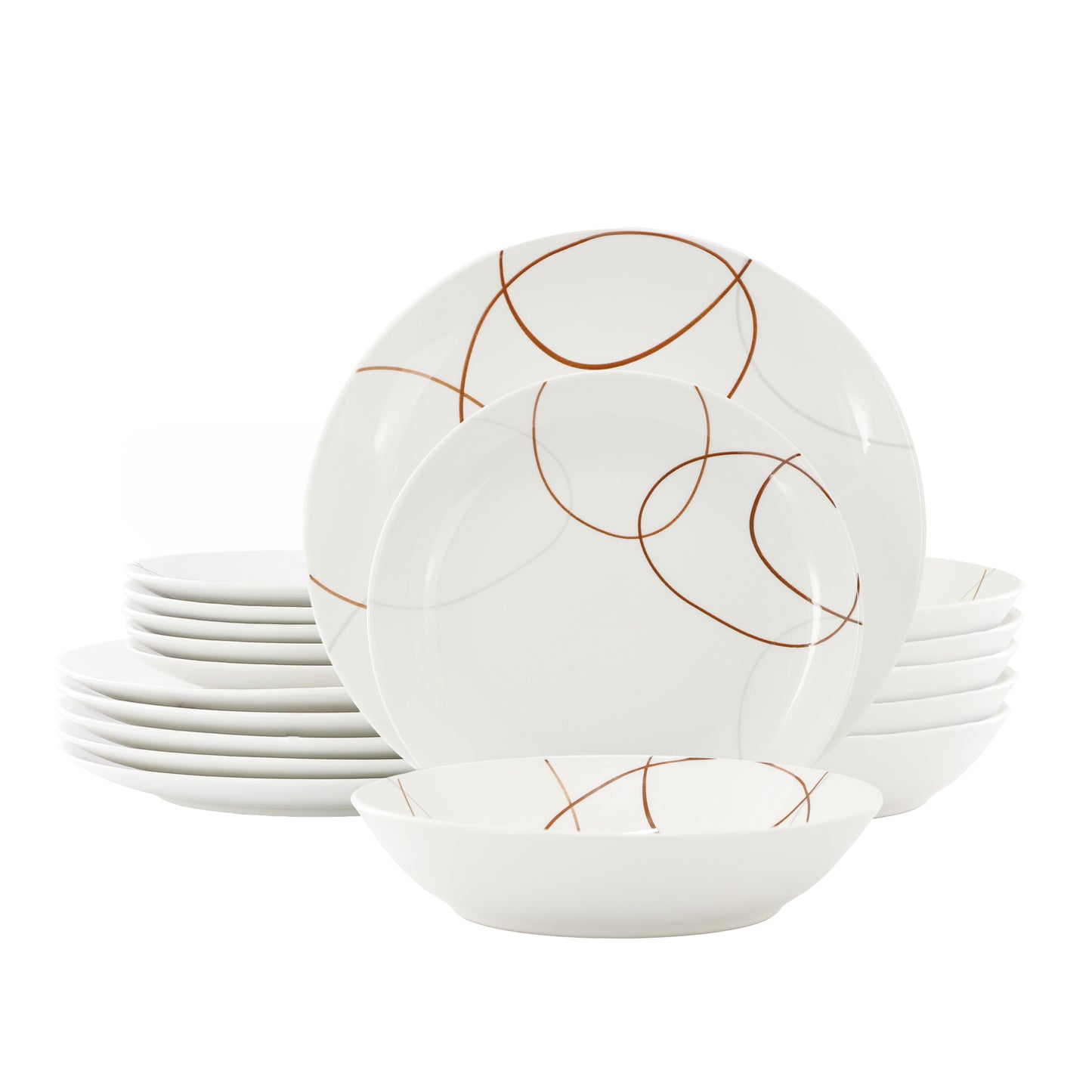 Elama Sydney 18 Piece Porcelain Dinnerware Set for 6