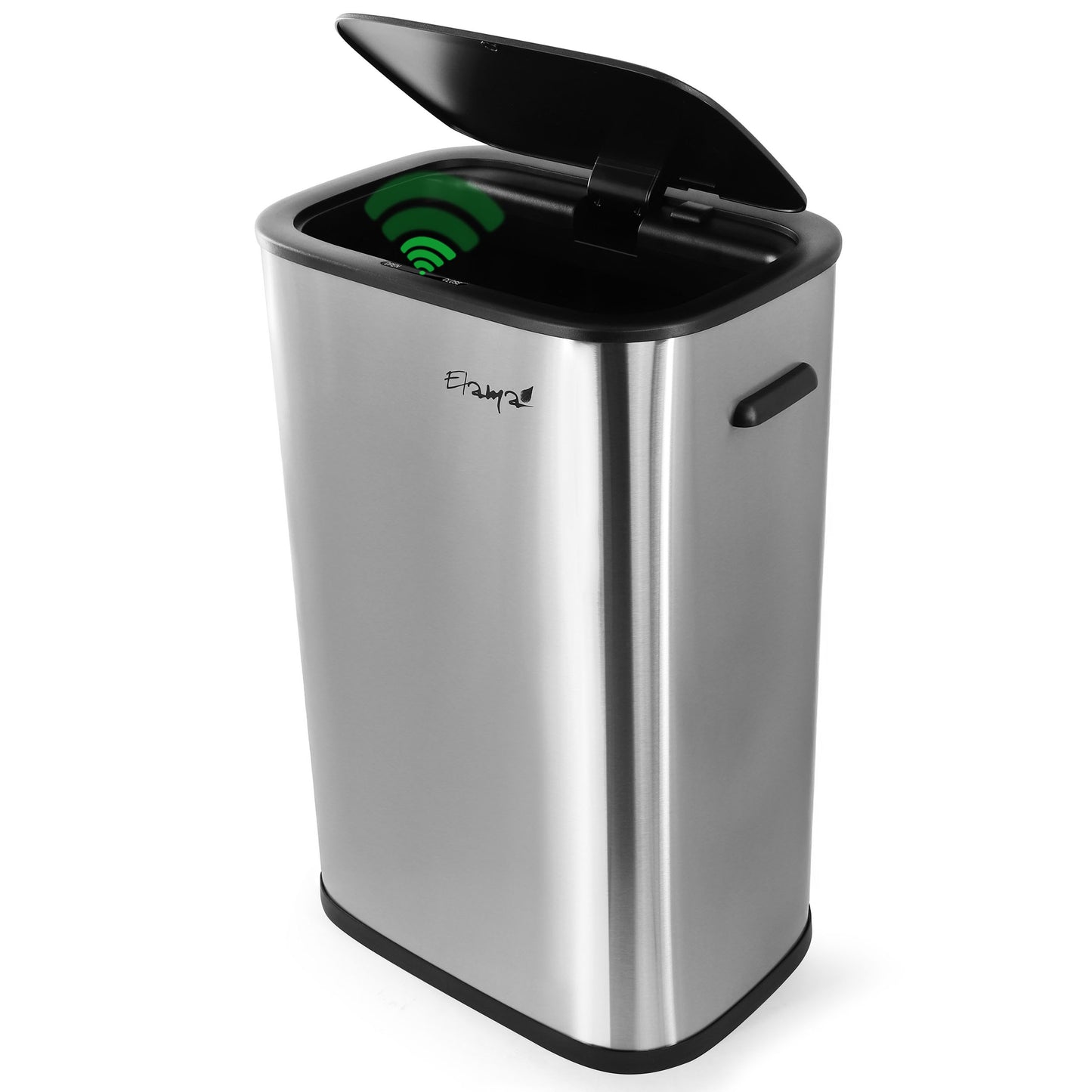 Elama 14.5 Gallon Automatic Sensor Hands Free Trash Can Matte Silver