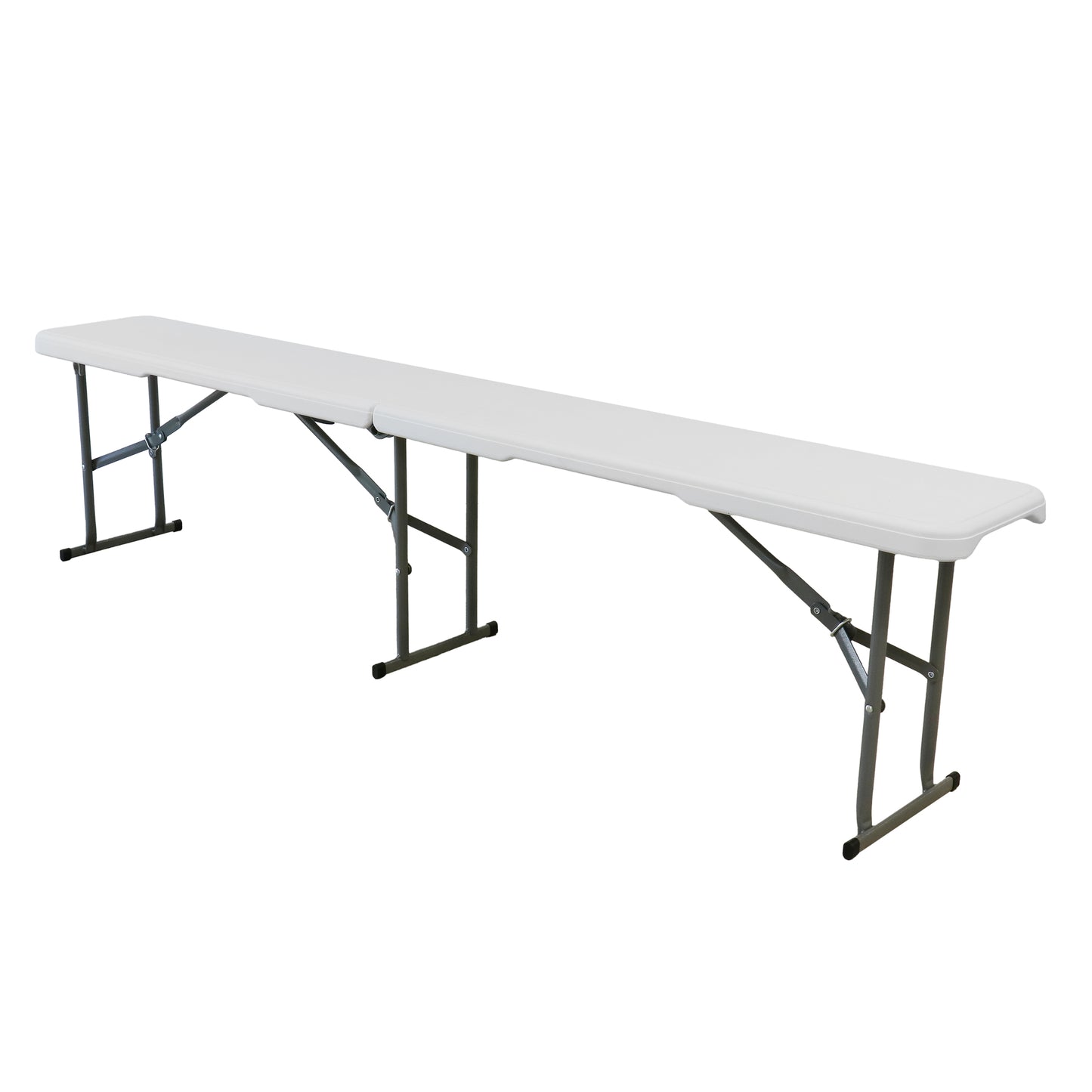 Elama 6 Foot Plastic Folding Bench White