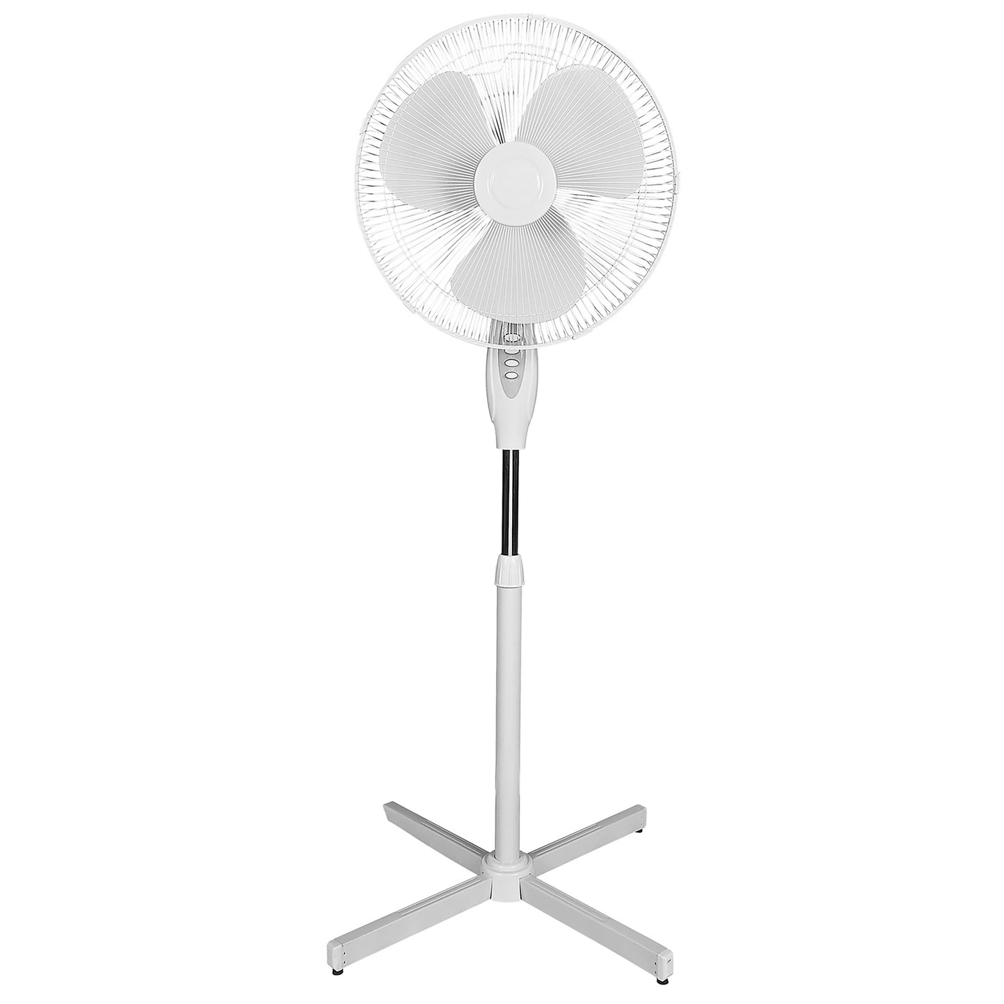 Optimus 16" Oscillating Stand Fan in White