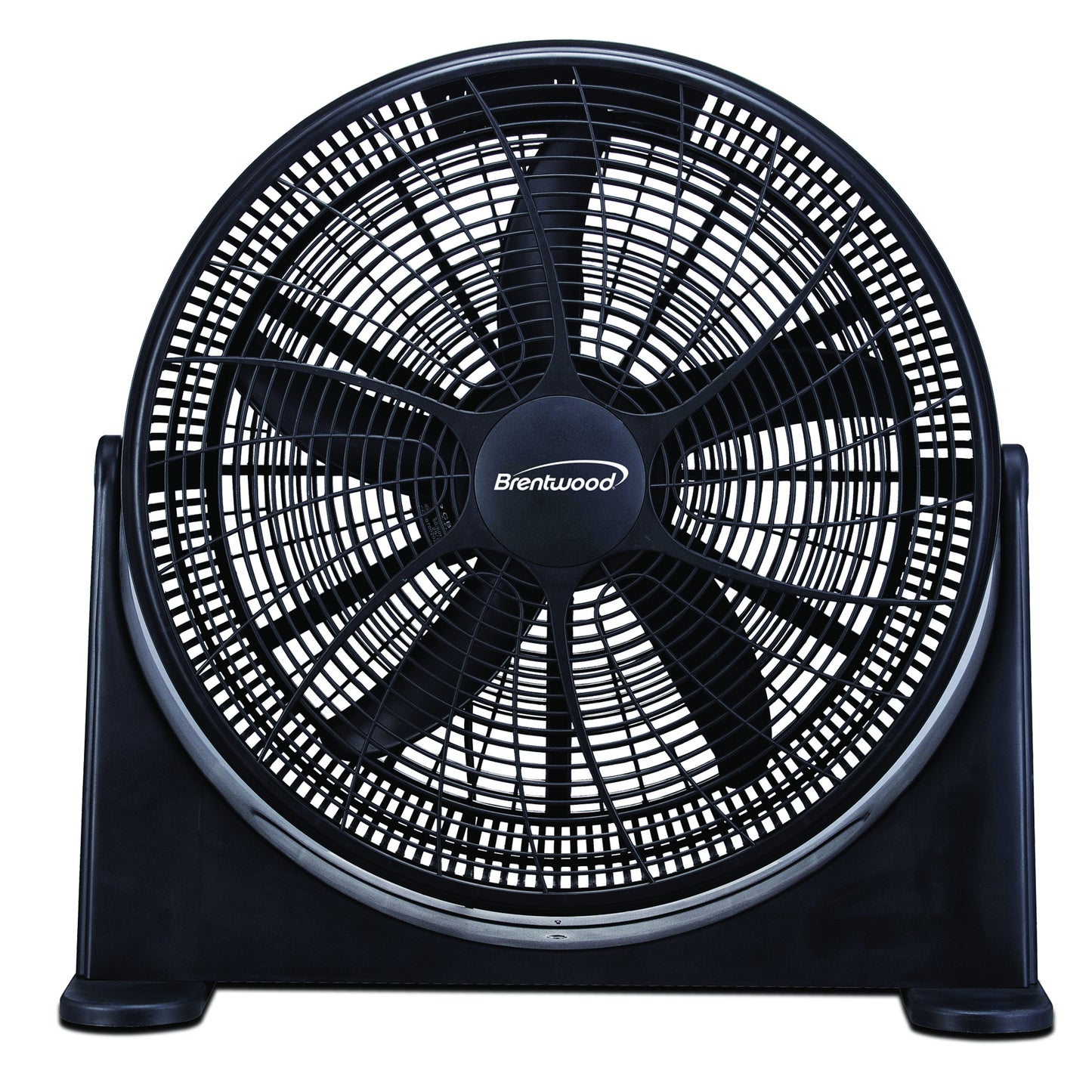Brentwood Kool Zone Black 110W 20" Adjustable Floor Fan Air Circulator