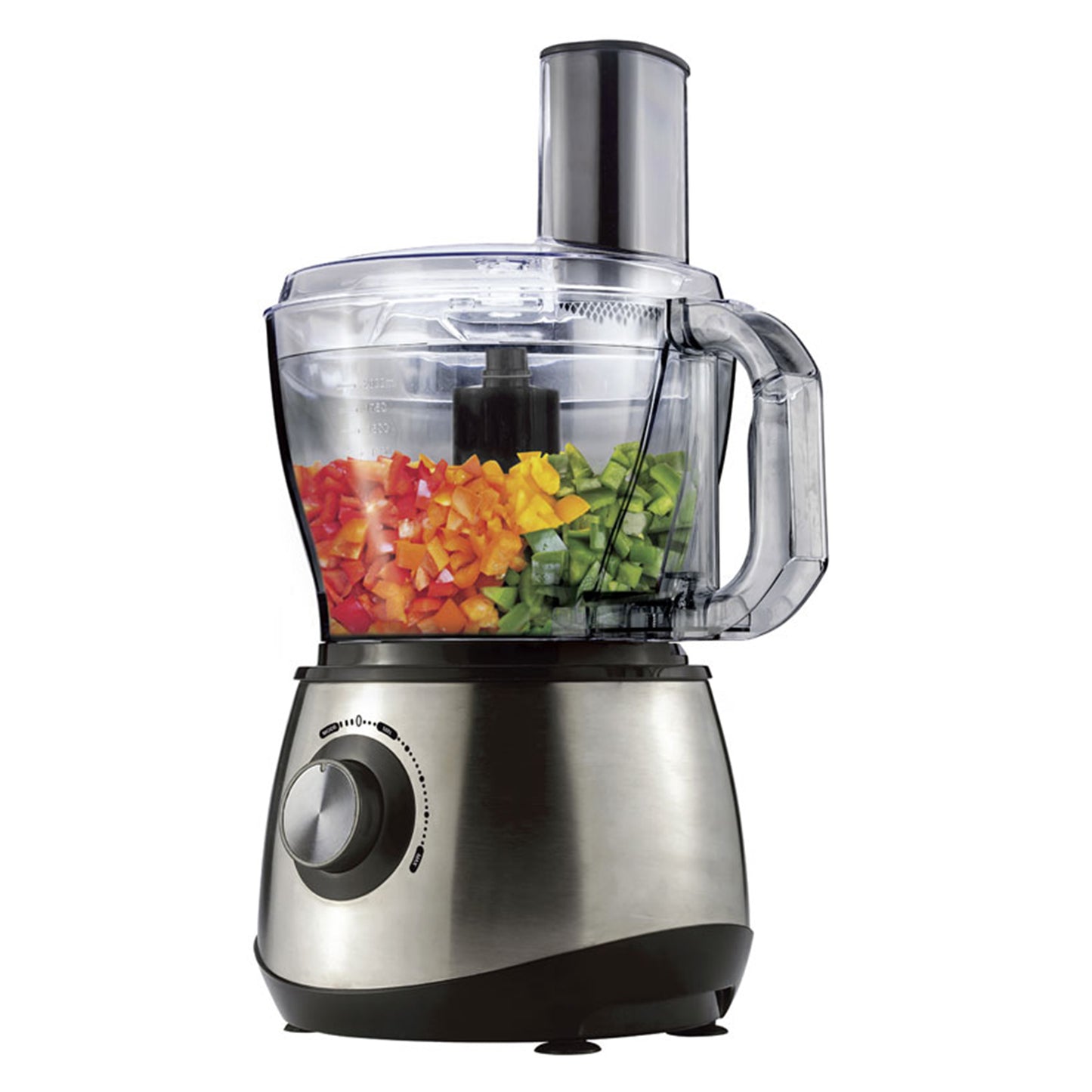 Brentwood Select 600W 9-Cup Stainless Steel Food Processor w Attachments Blades