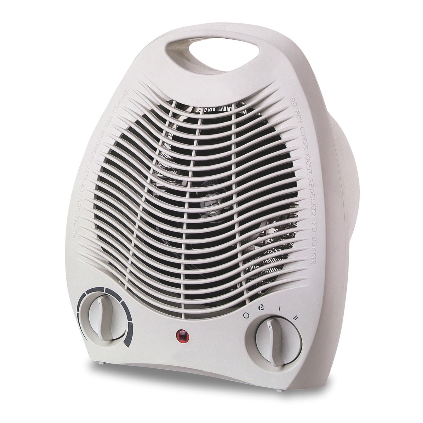 Optimus Portable Fan Heater w Thermostat in White