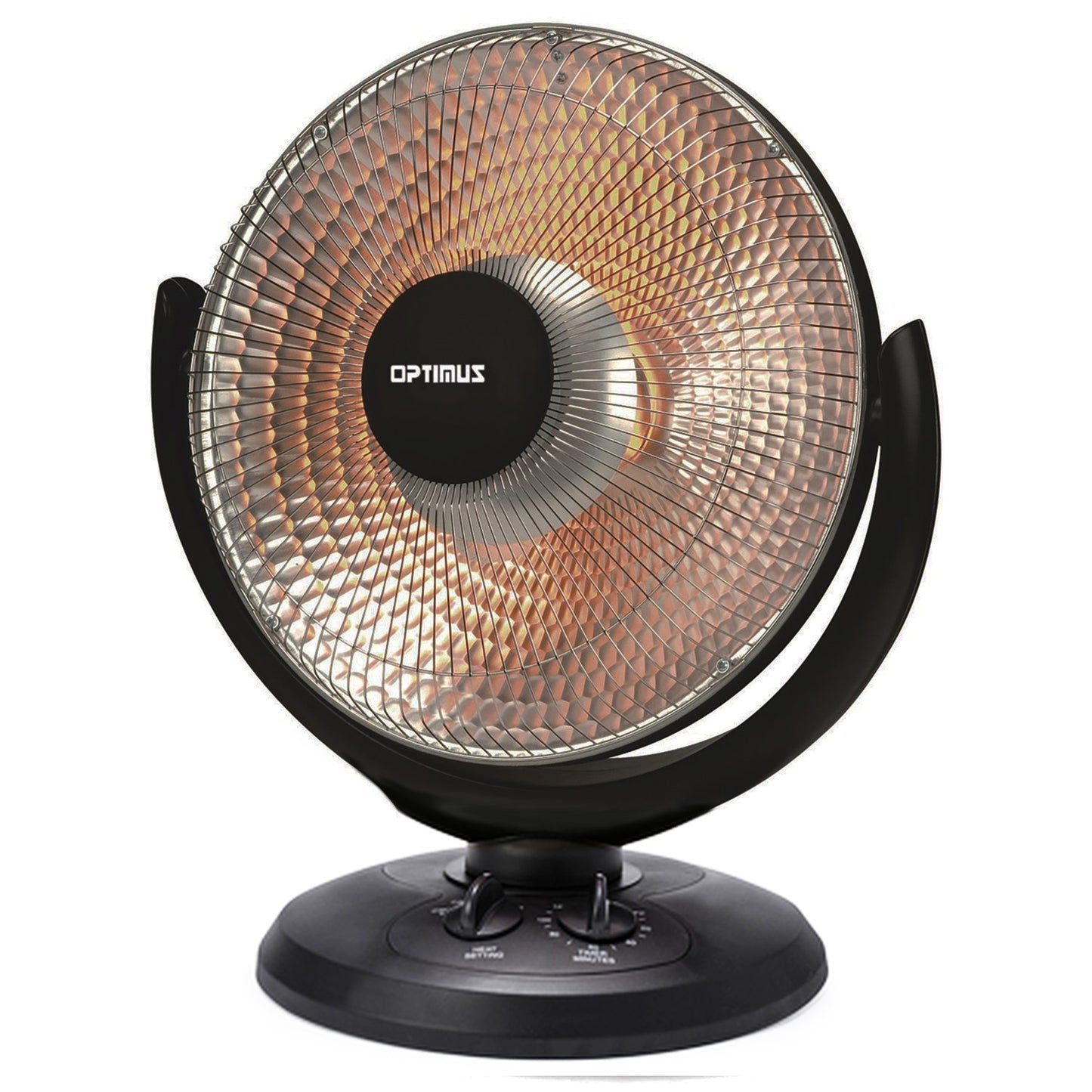 Optimus 14" Oscillating Dish Heater in Black