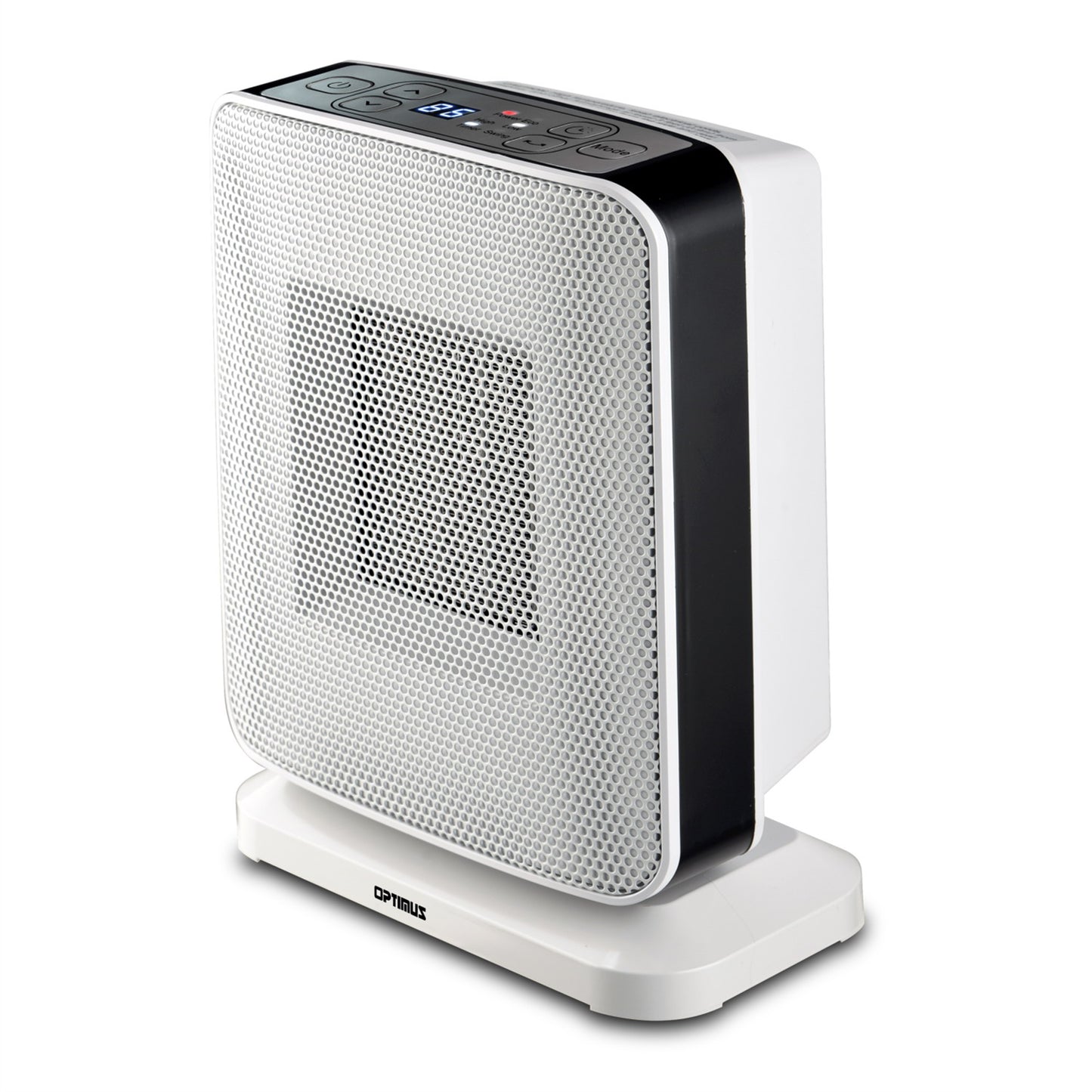 Optimus Portable Oscillating Ceramic Heater H-7245 w LED Display Timer Tip-over