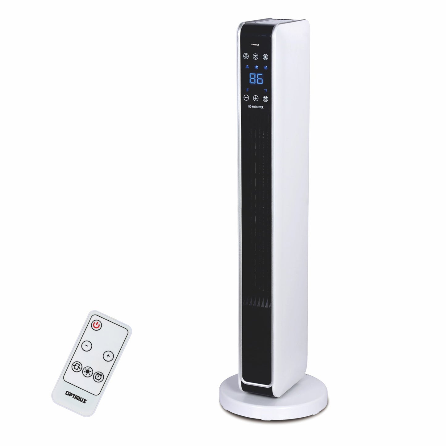 Optimus 29" Oscillating Tower Heater H-7329 w Remote & Digital Temp Display